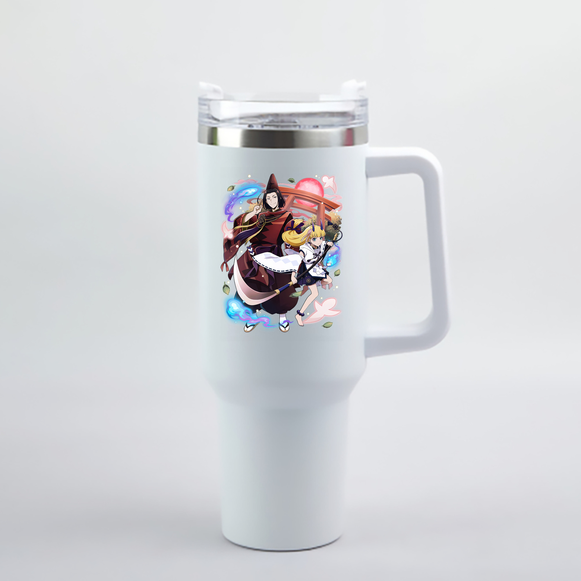 （画像用） 文豪ストレイドッグス Bungo Stray Dogs 1200mL車用タンブラー - クリスタルステッカー（プラスチックストロー付き）