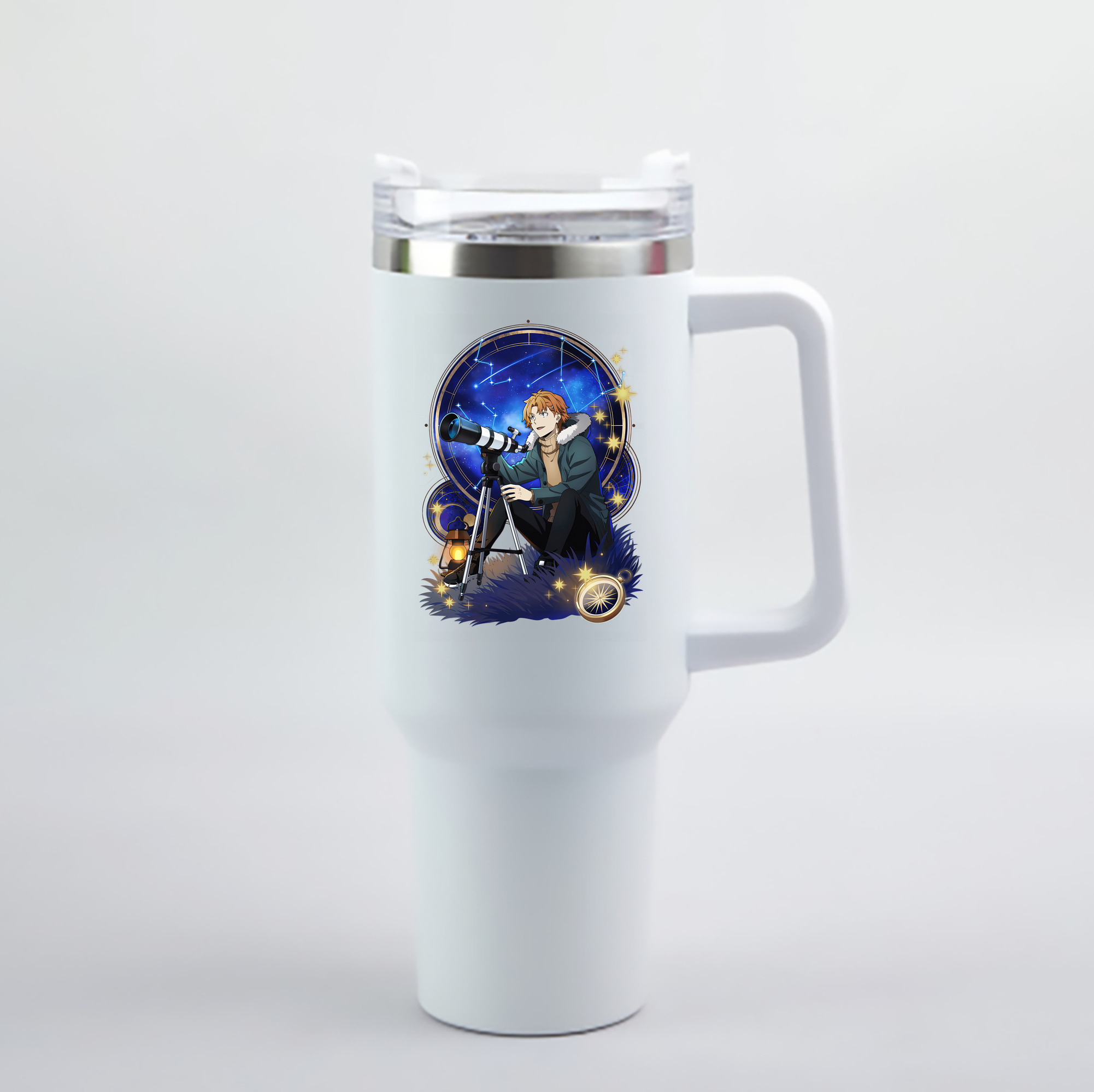 （画像用） 文豪ストレイドッグス Bungo Stray Dogs 1200mL車用タンブラー - クリスタルステッカー（プラスチックストロー付き）