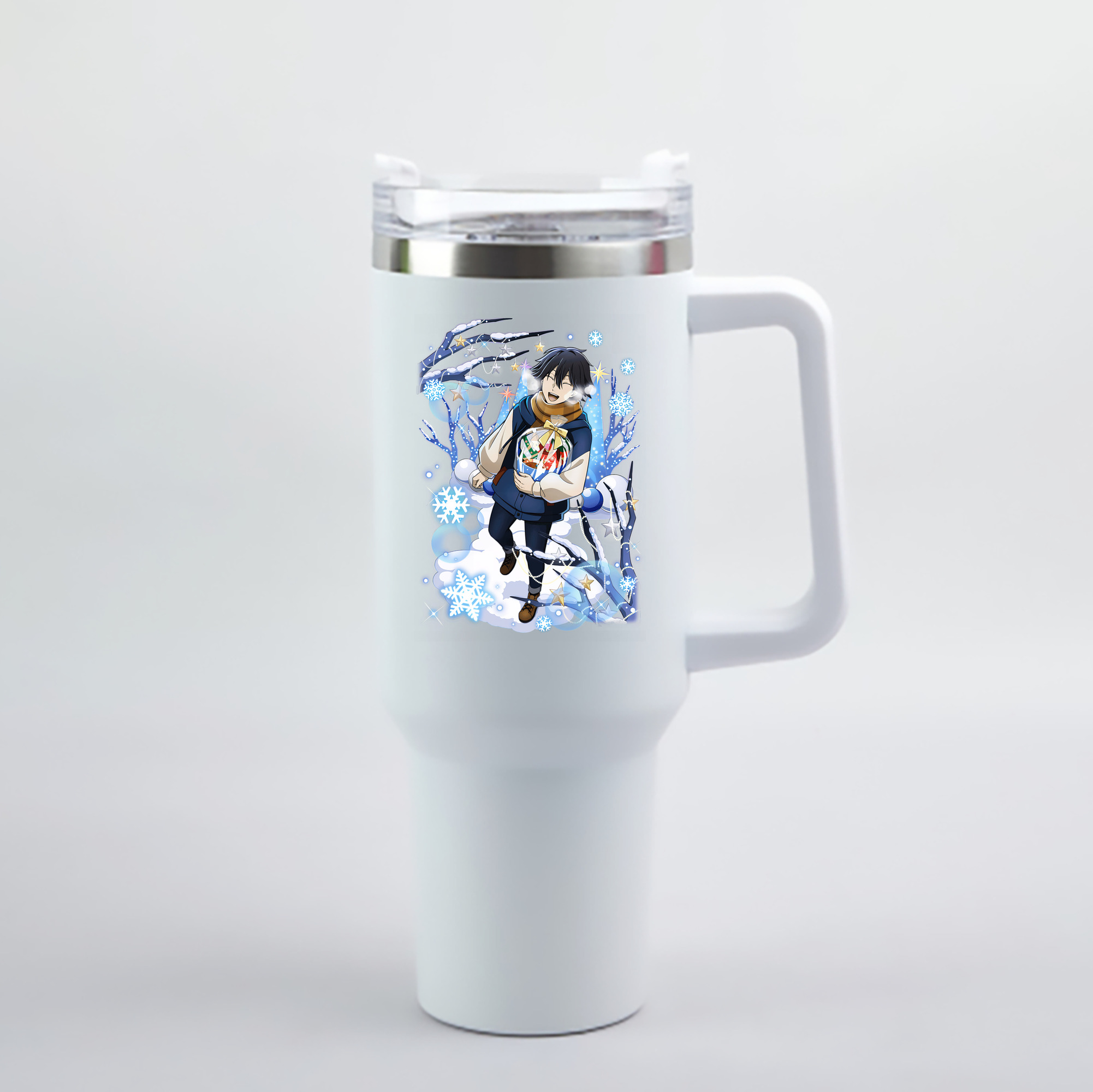 （画像用） 文豪ストレイドッグス Bungo Stray Dogs 1200mL車用タンブラー - クリスタルステッカー（プラスチックストロー付き）