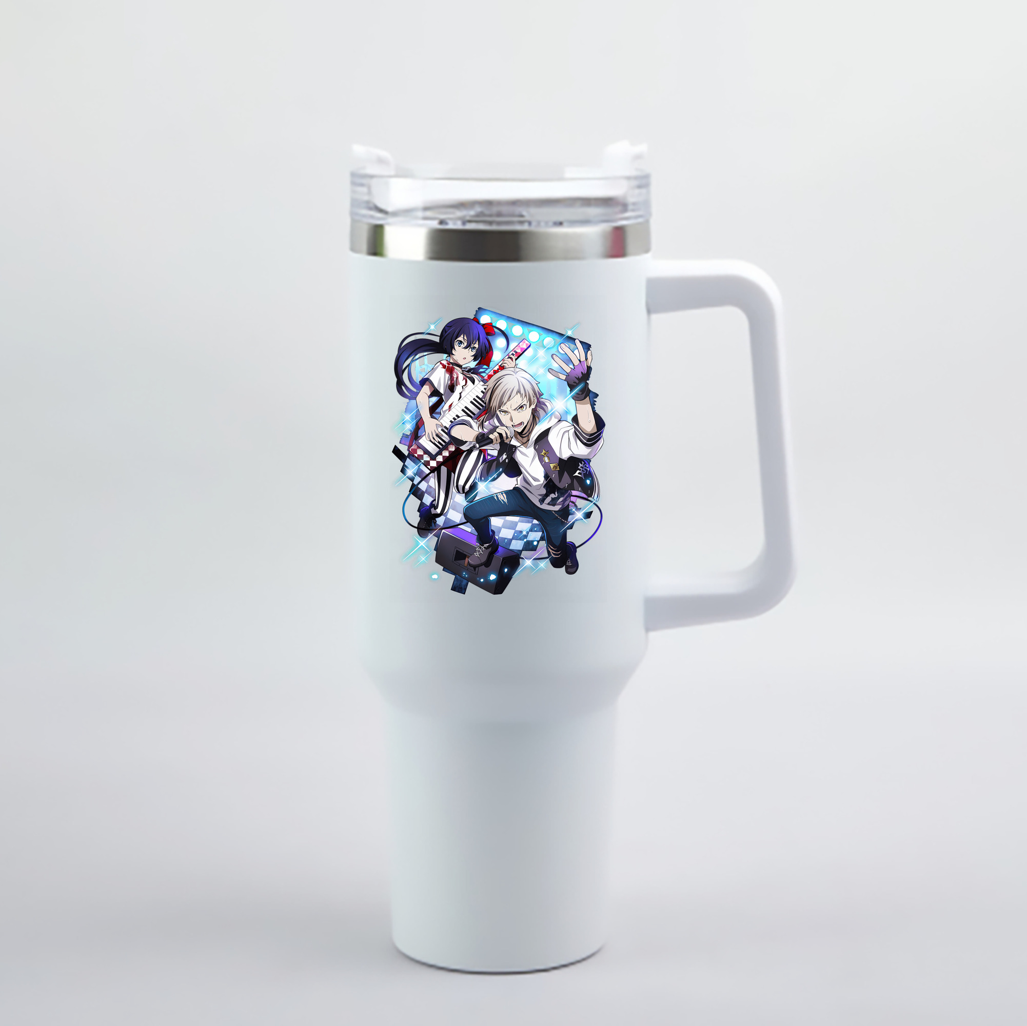 （画像用） 文豪ストレイドッグス Bungo Stray Dogs 1200mL車用タンブラー - クリスタルステッカー（プラスチックストロー付き）