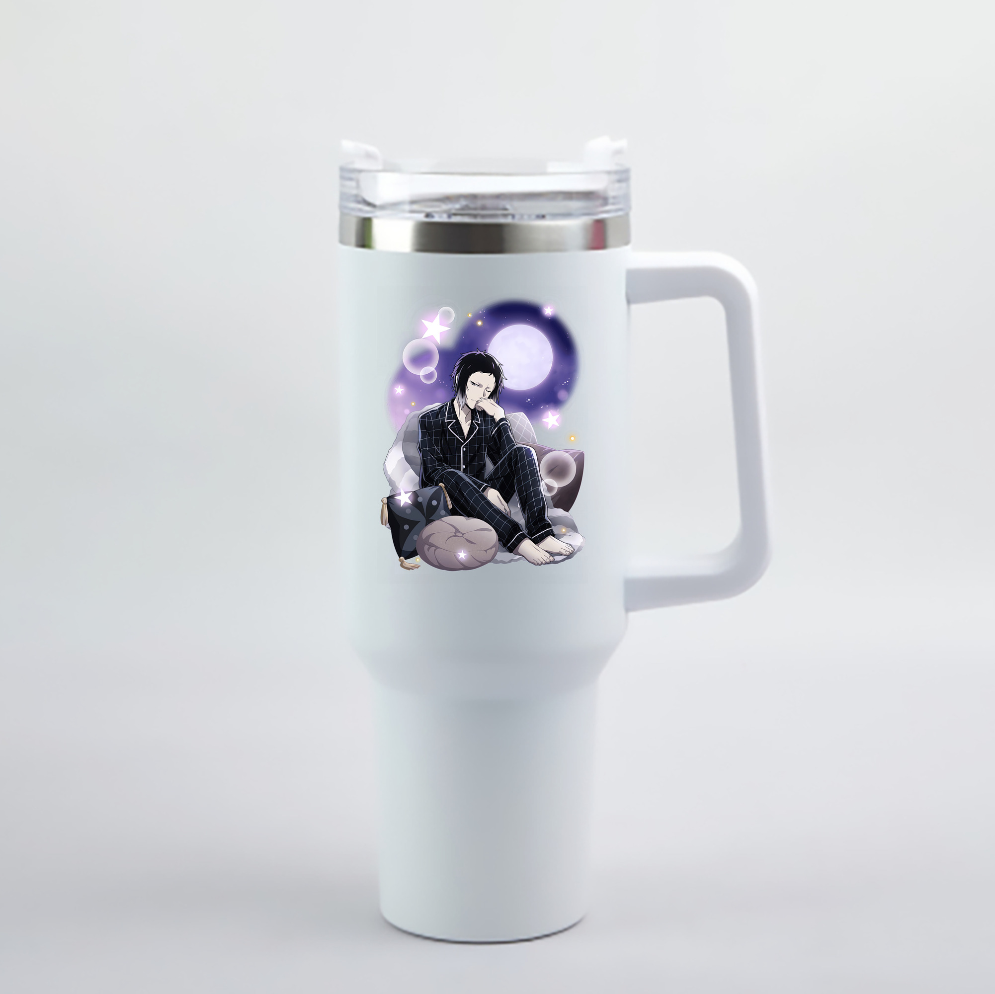 （画像用） 文豪ストレイドッグス Bungo Stray Dogs 1200mL車用タンブラー - クリスタルステッカー（プラスチックストロー付き）
