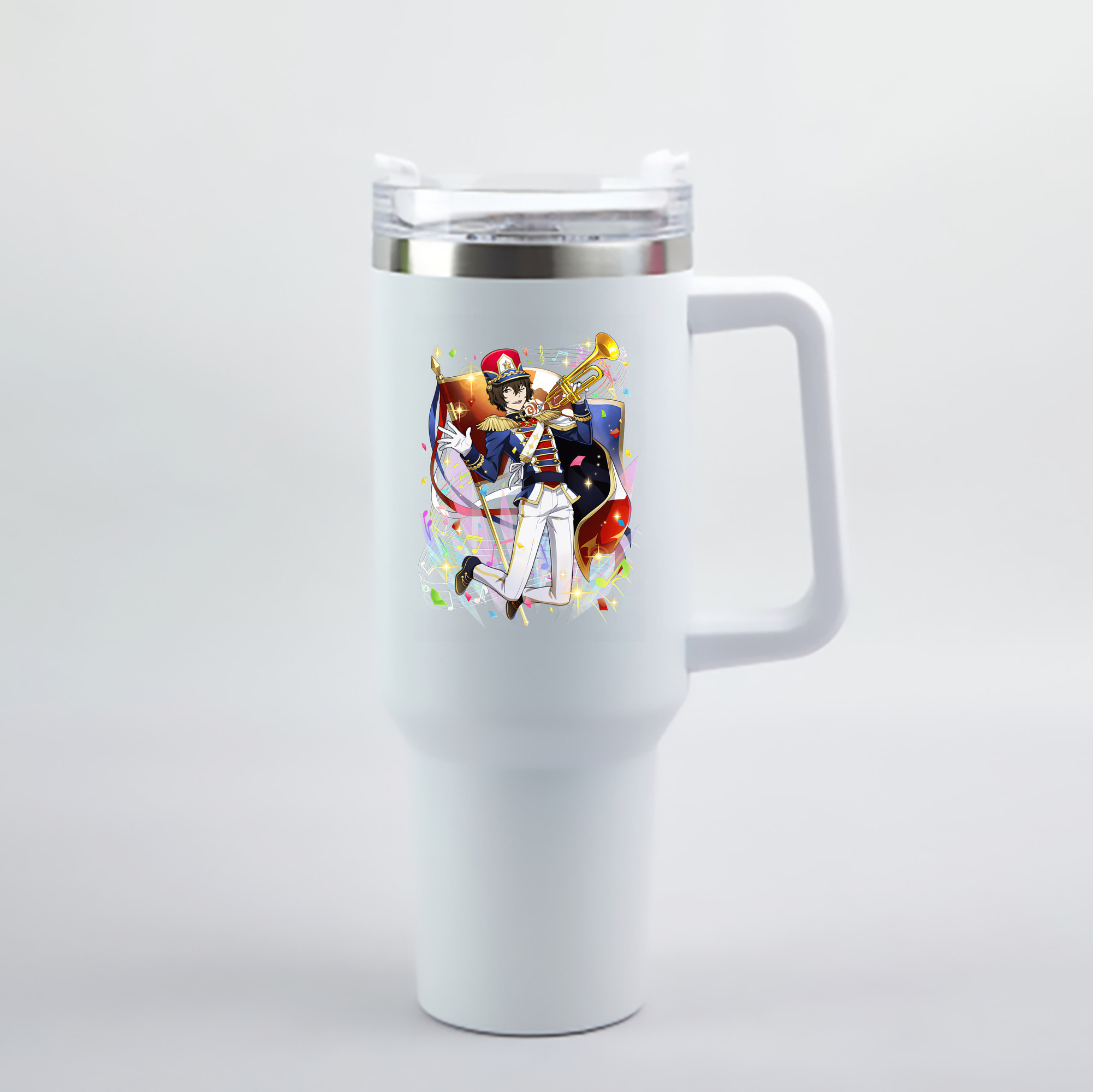 （画像用） 文豪ストレイドッグス Bungo Stray Dogs 1200mL車用タンブラー - クリスタルステッカー（プラスチックストロー付き）