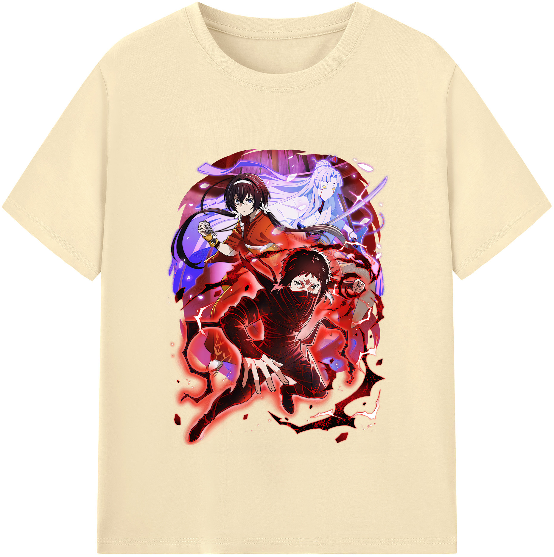 （画像用） 文豪ストレイドッグス Bungo Stray Dogs 綿100％半袖Tシャツ（フロントプリント）