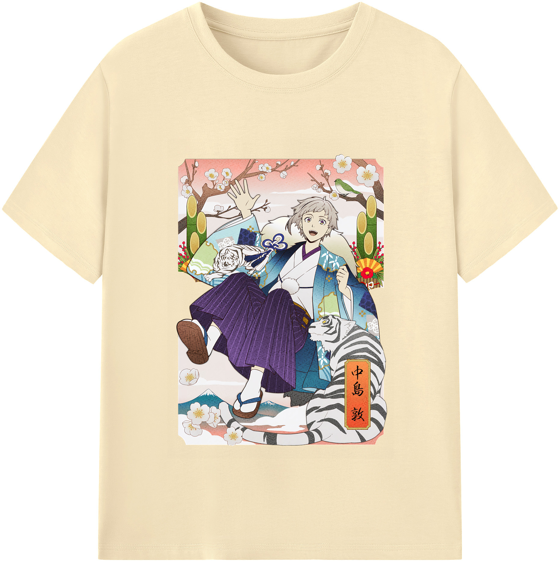 （画像用） 文豪ストレイドッグス Bungo Stray Dogs 綿100％半袖Tシャツ（フロントプリント）