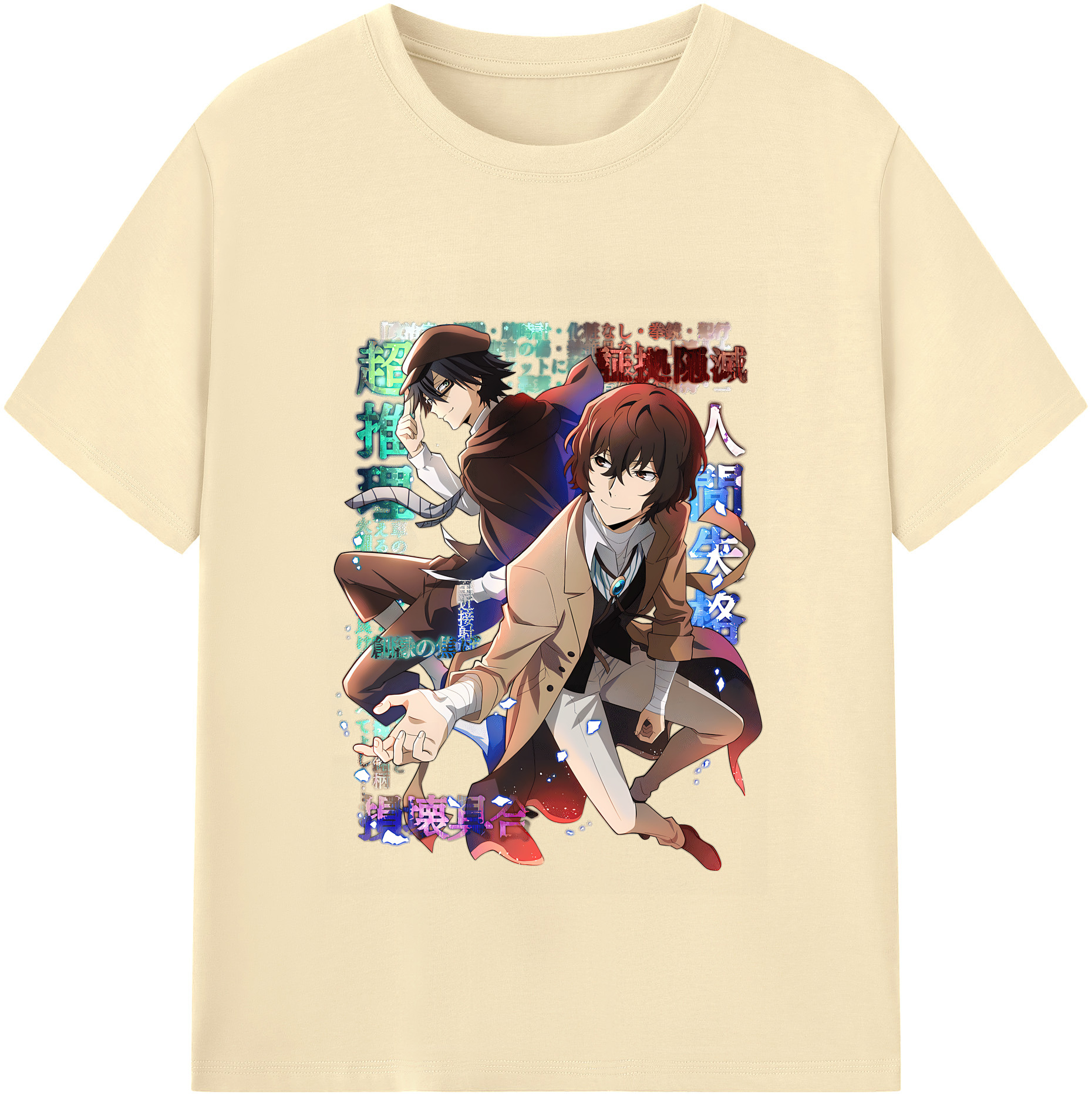 （画像用） 文豪ストレイドッグス Bungo Stray Dogs 綿100％半袖Tシャツ（フロントプリント）