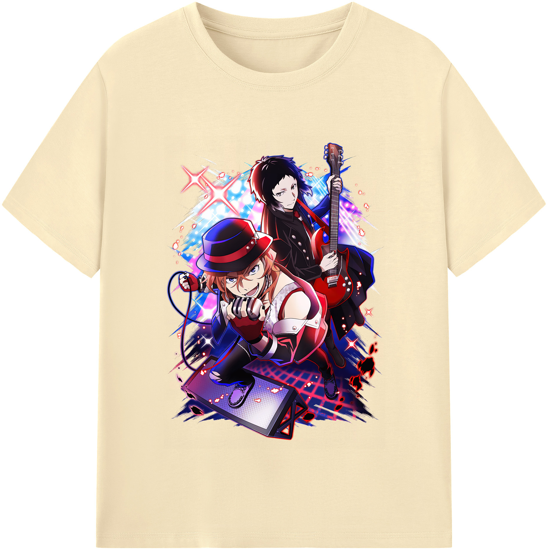 （画像用） 文豪ストレイドッグス Bungo Stray Dogs 綿100％半袖Tシャツ（フロントプリント）