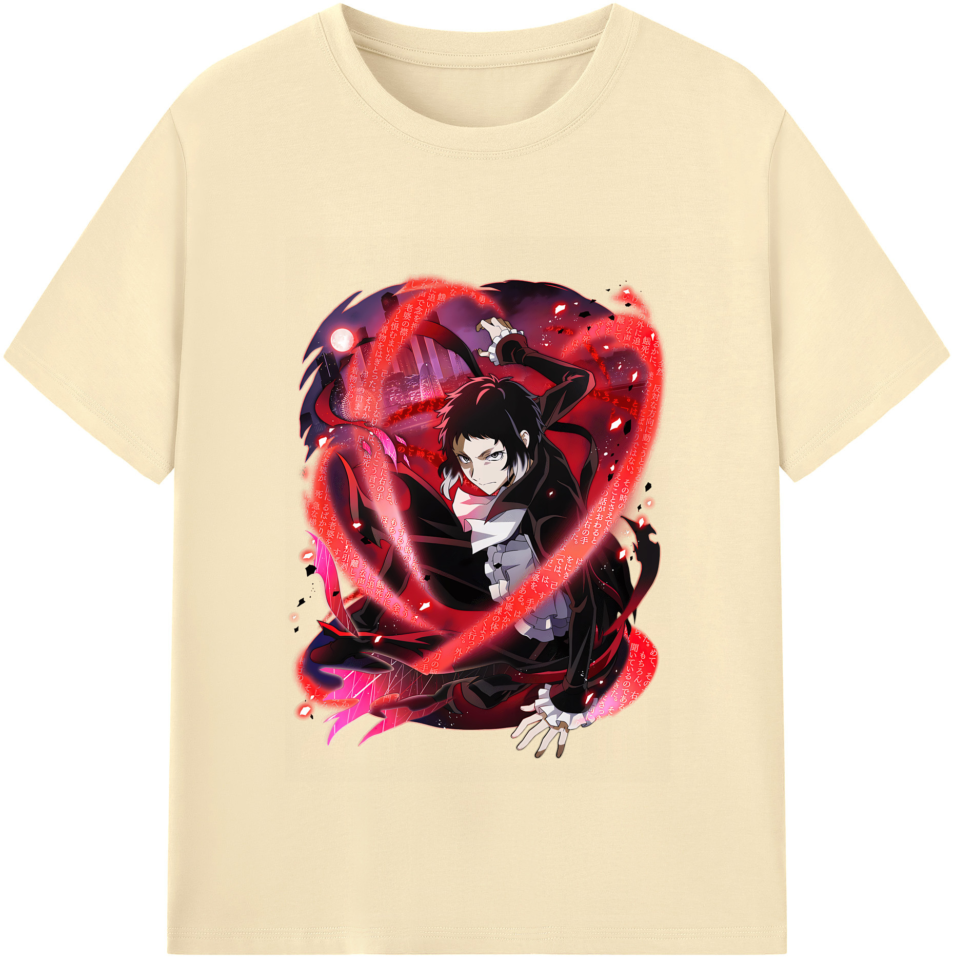 （画像用） 文豪ストレイドッグス Bungo Stray Dogs 綿100％半袖Tシャツ（フロントプリント）