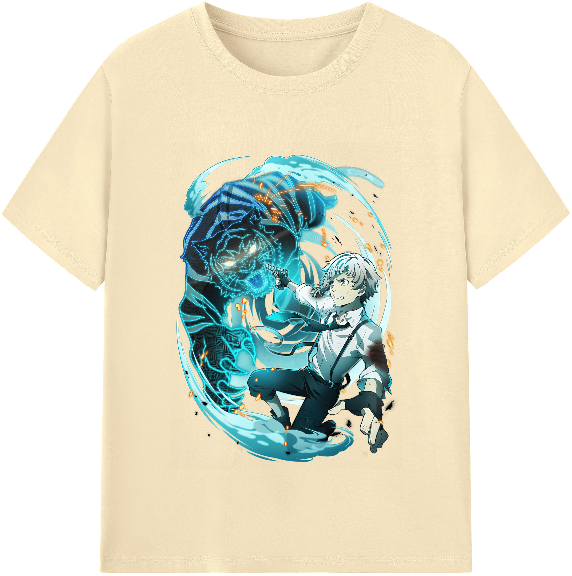 （画像用） 文豪ストレイドッグス Bungo Stray Dogs 綿100％半袖Tシャツ（フロントプリント）