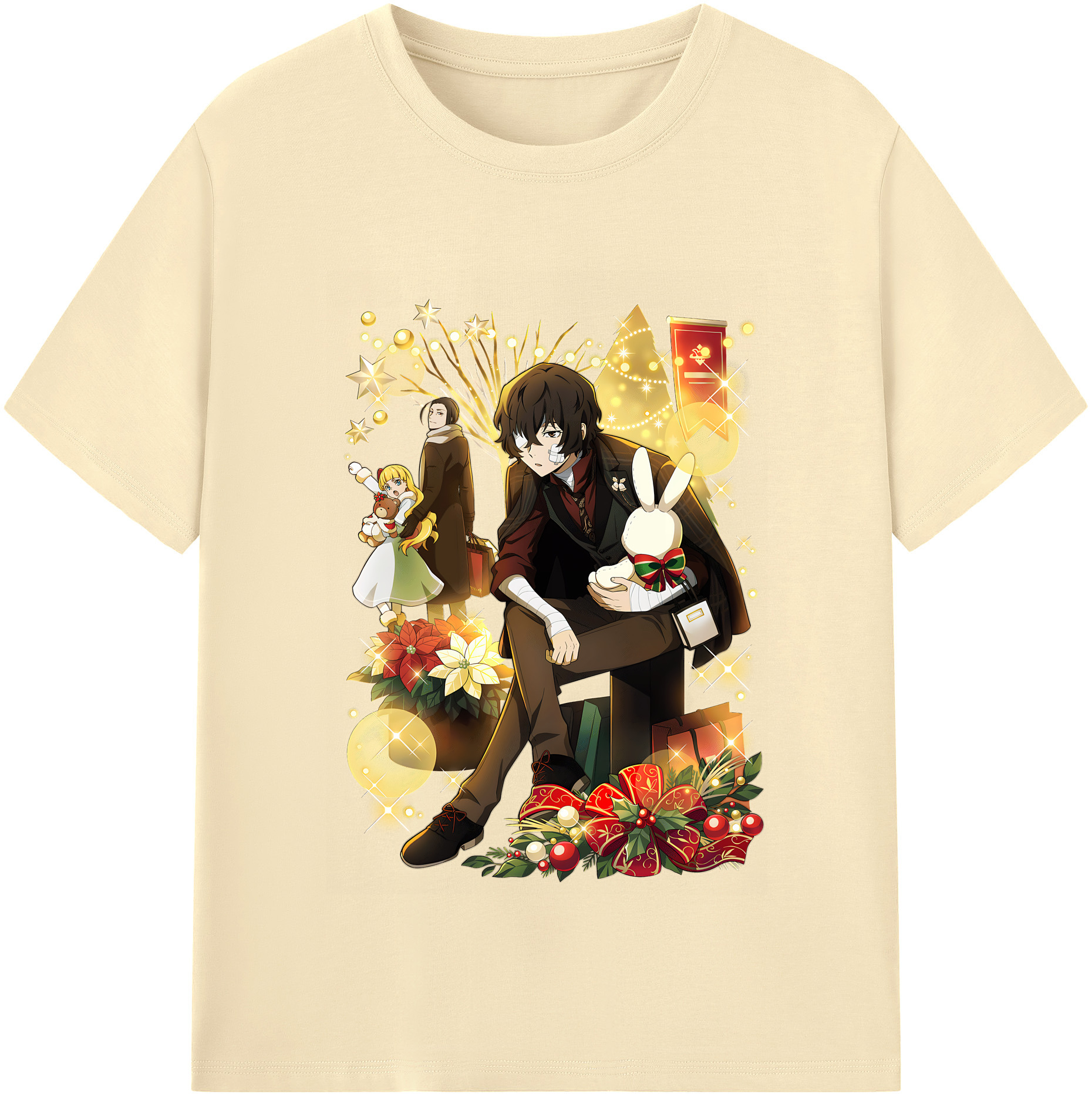 （画像用） 文豪ストレイドッグス Bungo Stray Dogs 綿100％半袖Tシャツ（フロントプリント）
