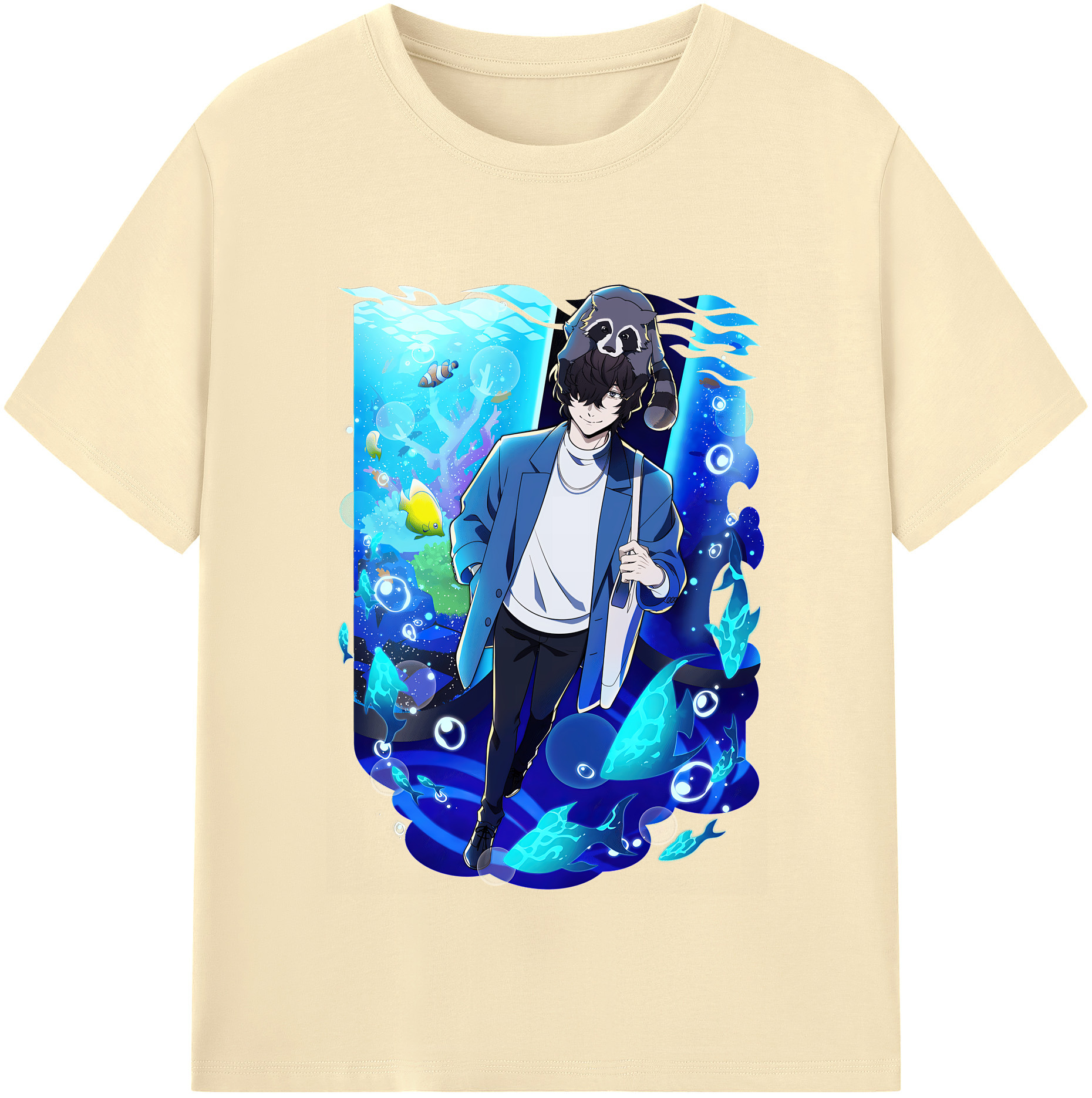 （画像用） 文豪ストレイドッグス Bungo Stray Dogs 綿100％半袖Tシャツ（フロントプリント）