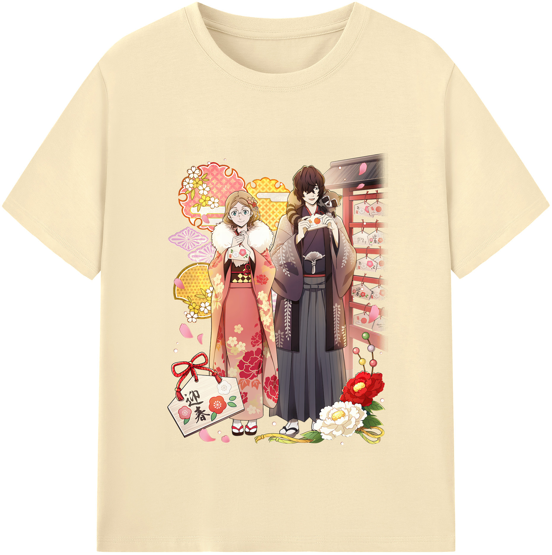 （画像用） 文豪ストレイドッグス Bungo Stray Dogs 綿100％半袖Tシャツ（フロントプリント）