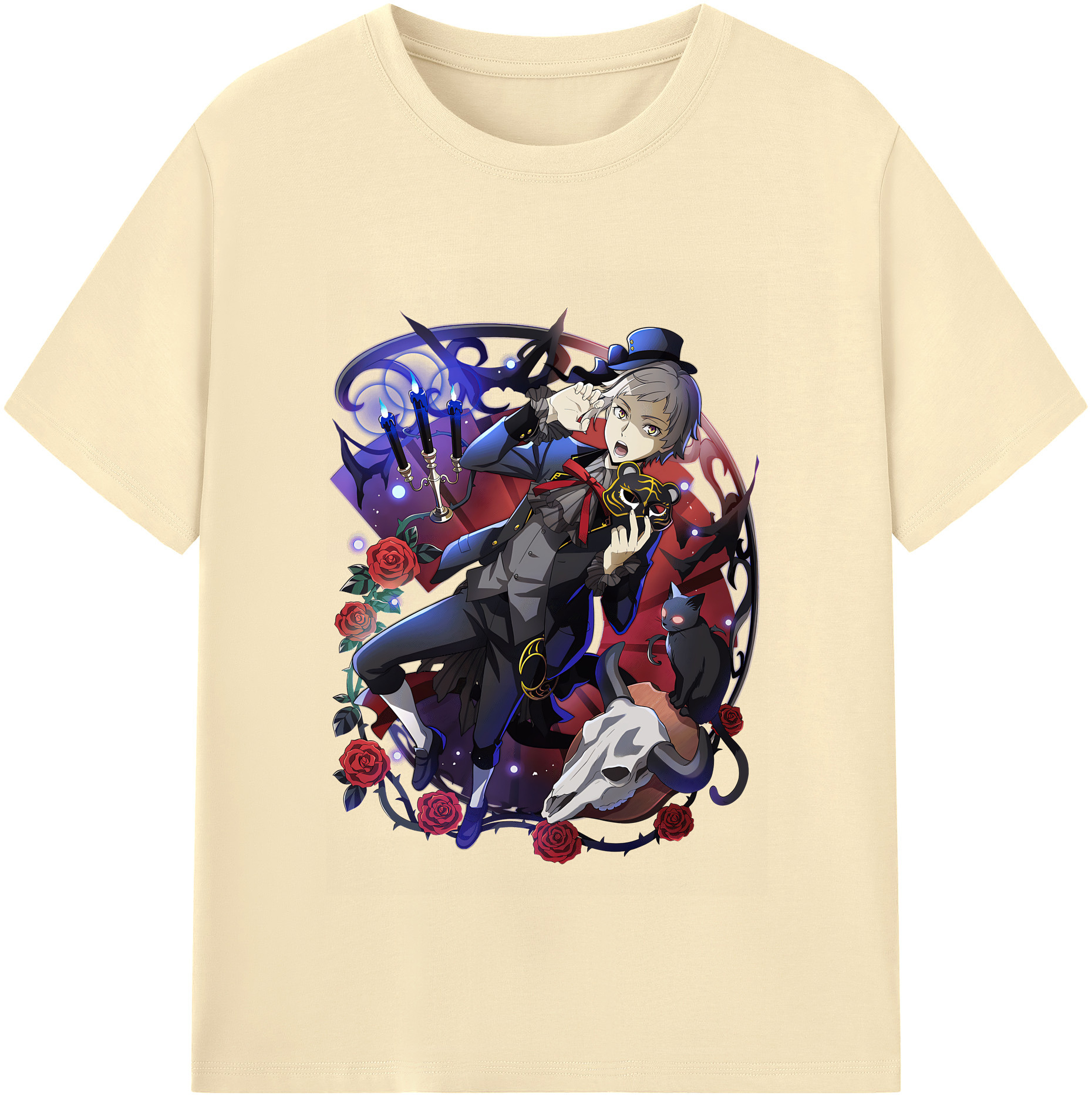 （画像用） 文豪ストレイドッグス Bungo Stray Dogs 綿100％半袖Tシャツ（フロントプリント）