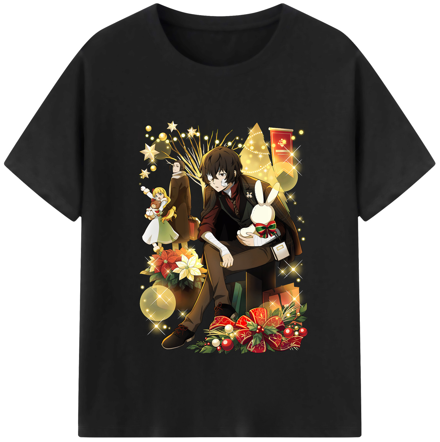 （画像用） 文豪ストレイドッグス Bungo Stray Dogs 綿100％半袖Tシャツ（フロントプリント）