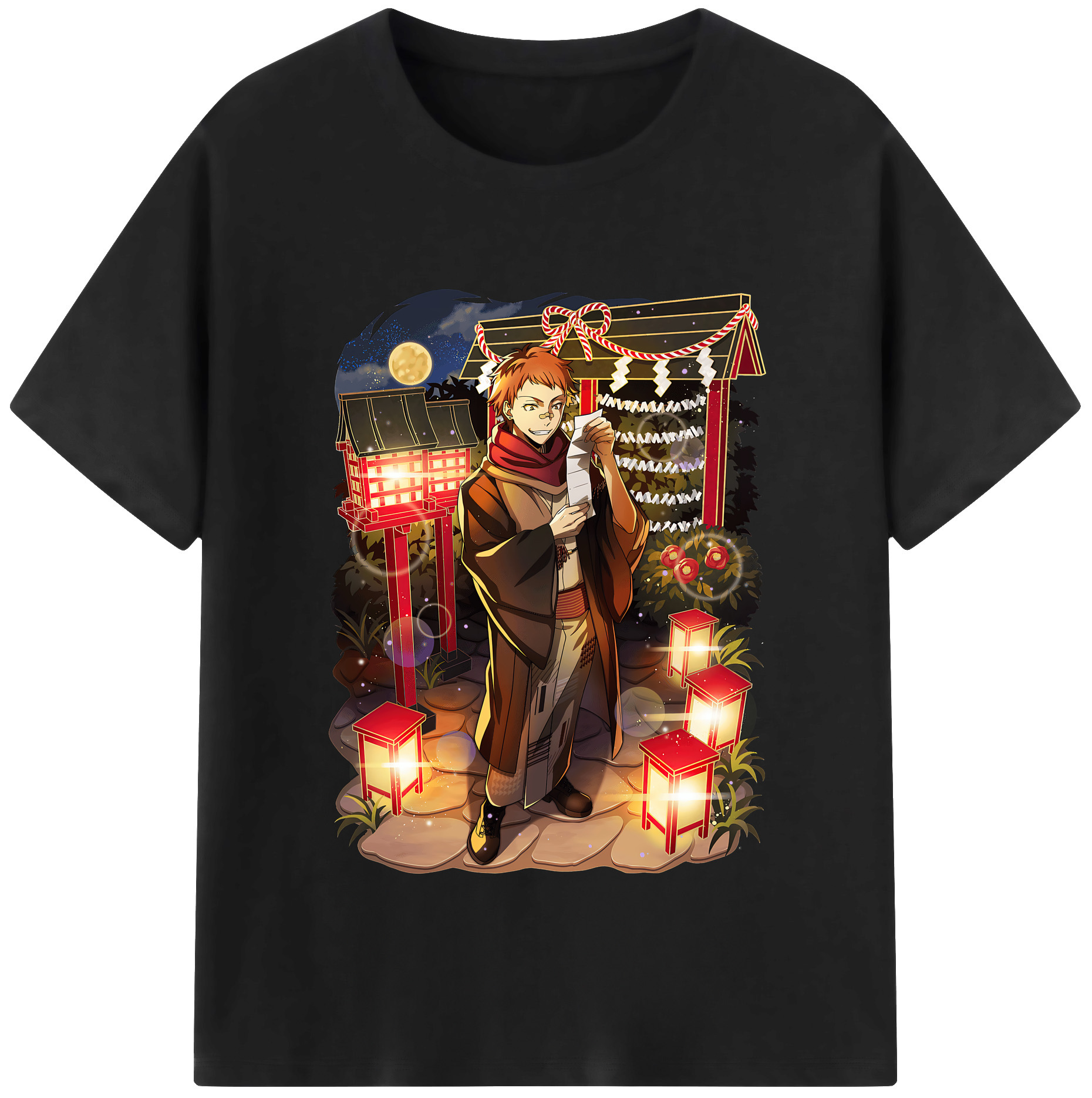 （画像用） 文豪ストレイドッグス Bungo Stray Dogs 綿100％半袖Tシャツ（フロントプリント）