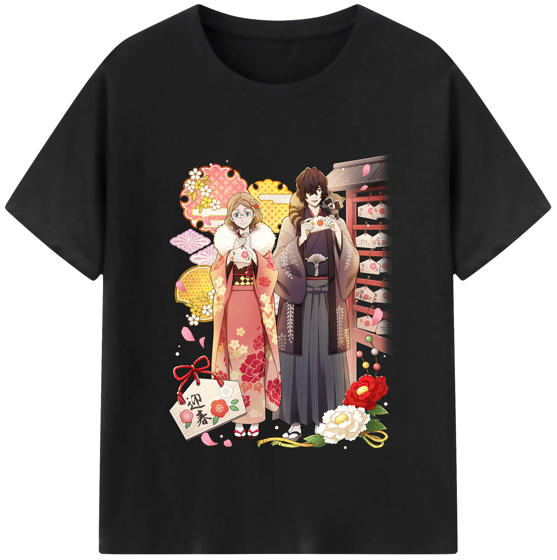 （画像用） 文豪ストレイドッグス Bungo Stray Dogs 綿100％半袖Tシャツ（フロントプリント）
