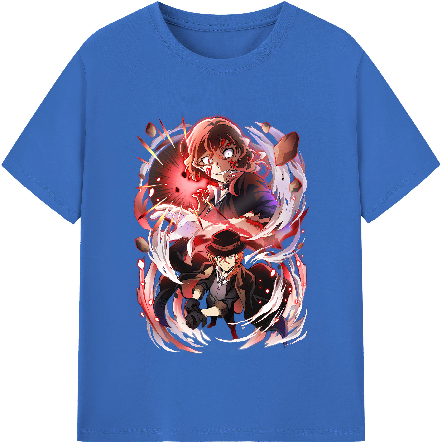 （画像用） 文豪ストレイドッグス Bungo Stray Dogs 綿100％半袖Tシャツ（フロントプリント）
