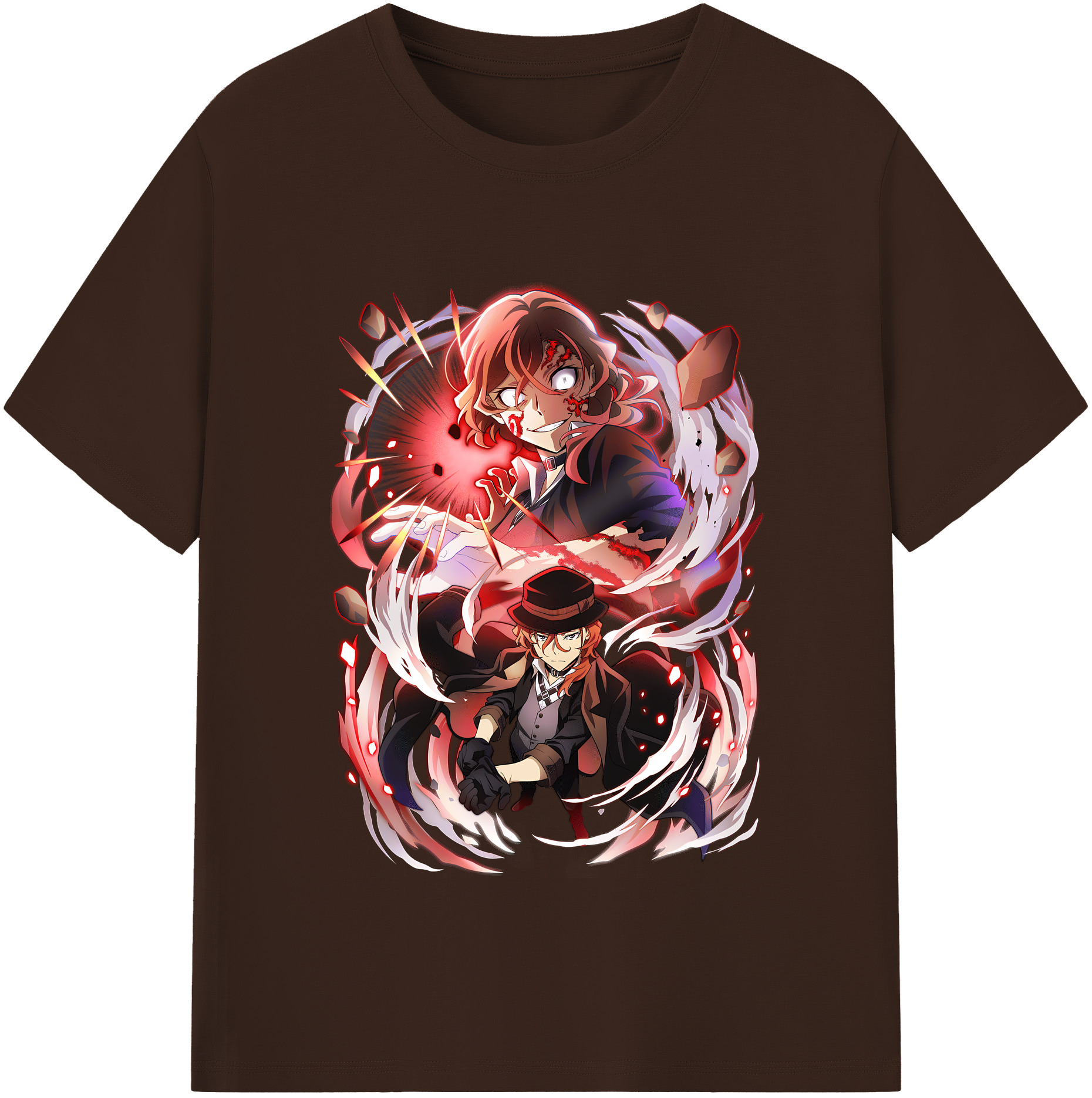 （画像用） 文豪ストレイドッグス Bungo Stray Dogs 綿100％半袖Tシャツ（フロントプリント）
