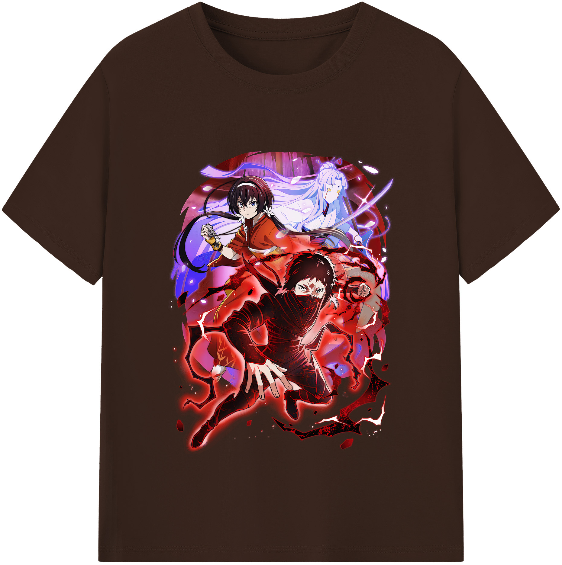 （画像用） 文豪ストレイドッグス Bungo Stray Dogs 綿100％半袖Tシャツ（フロントプリント）
