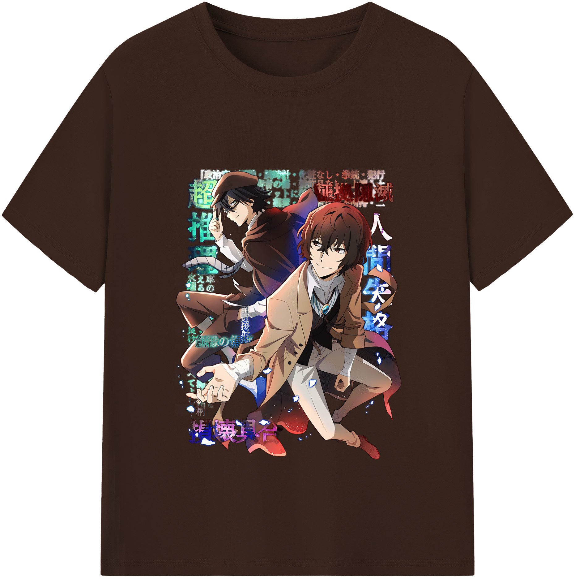（画像用） 文豪ストレイドッグス Bungo Stray Dogs 綿100％半袖Tシャツ（フロントプリント）