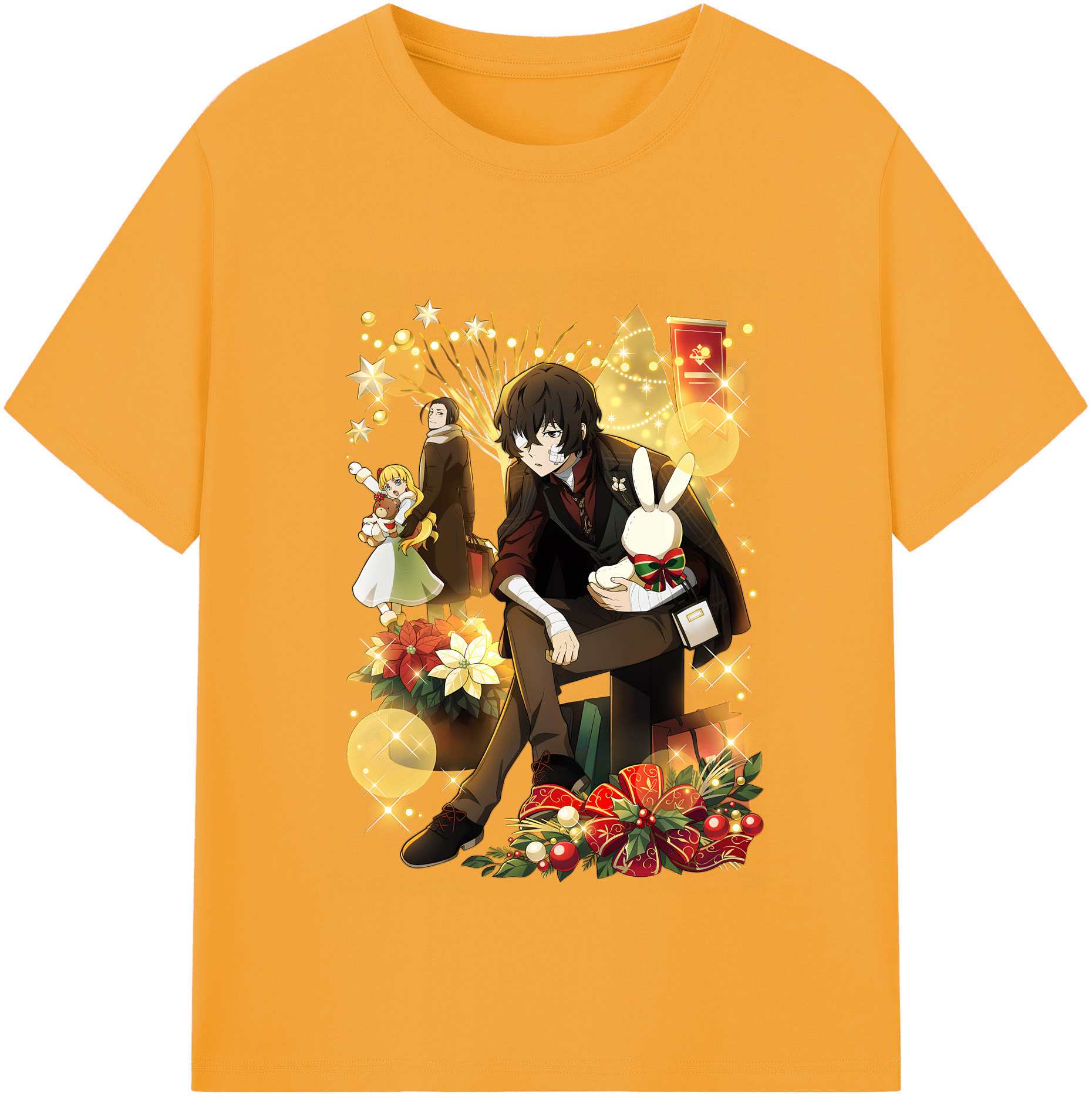 （画像用） 文豪ストレイドッグス Bungo Stray Dogs 綿100％半袖Tシャツ（フロントプリント）