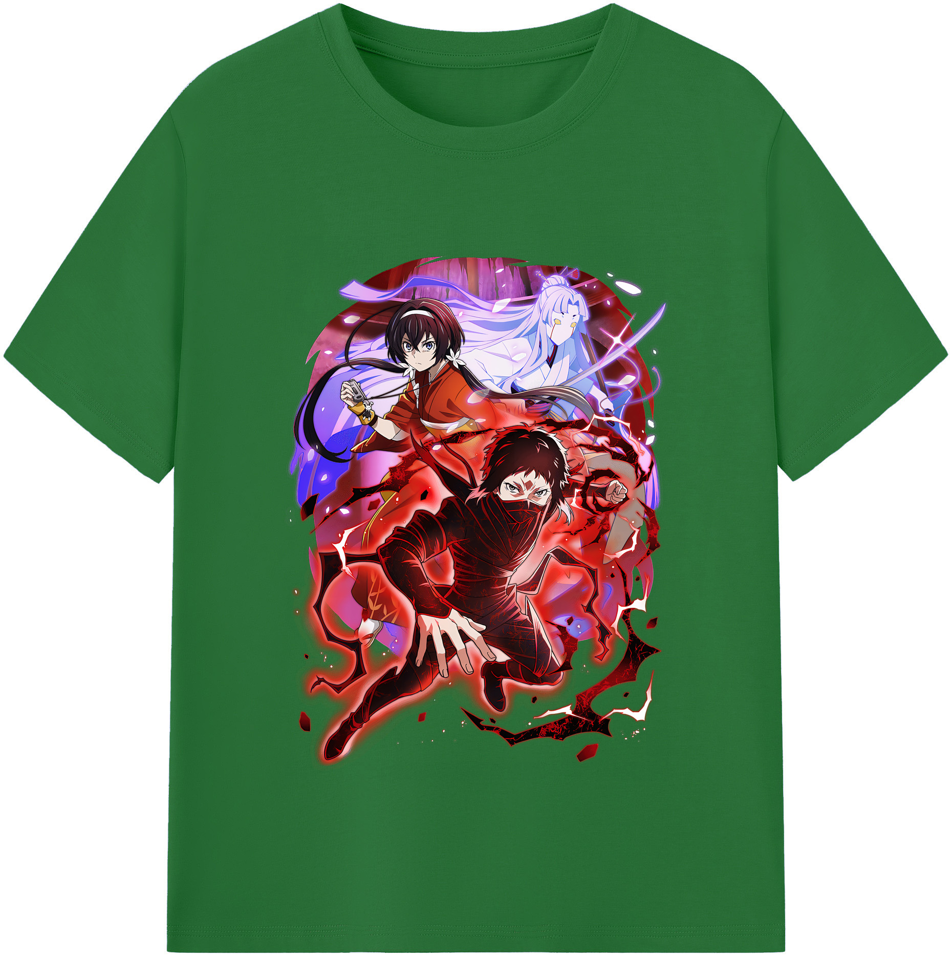（画像用） 文豪ストレイドッグス Bungo Stray Dogs 綿100％半袖Tシャツ（フロントプリント）