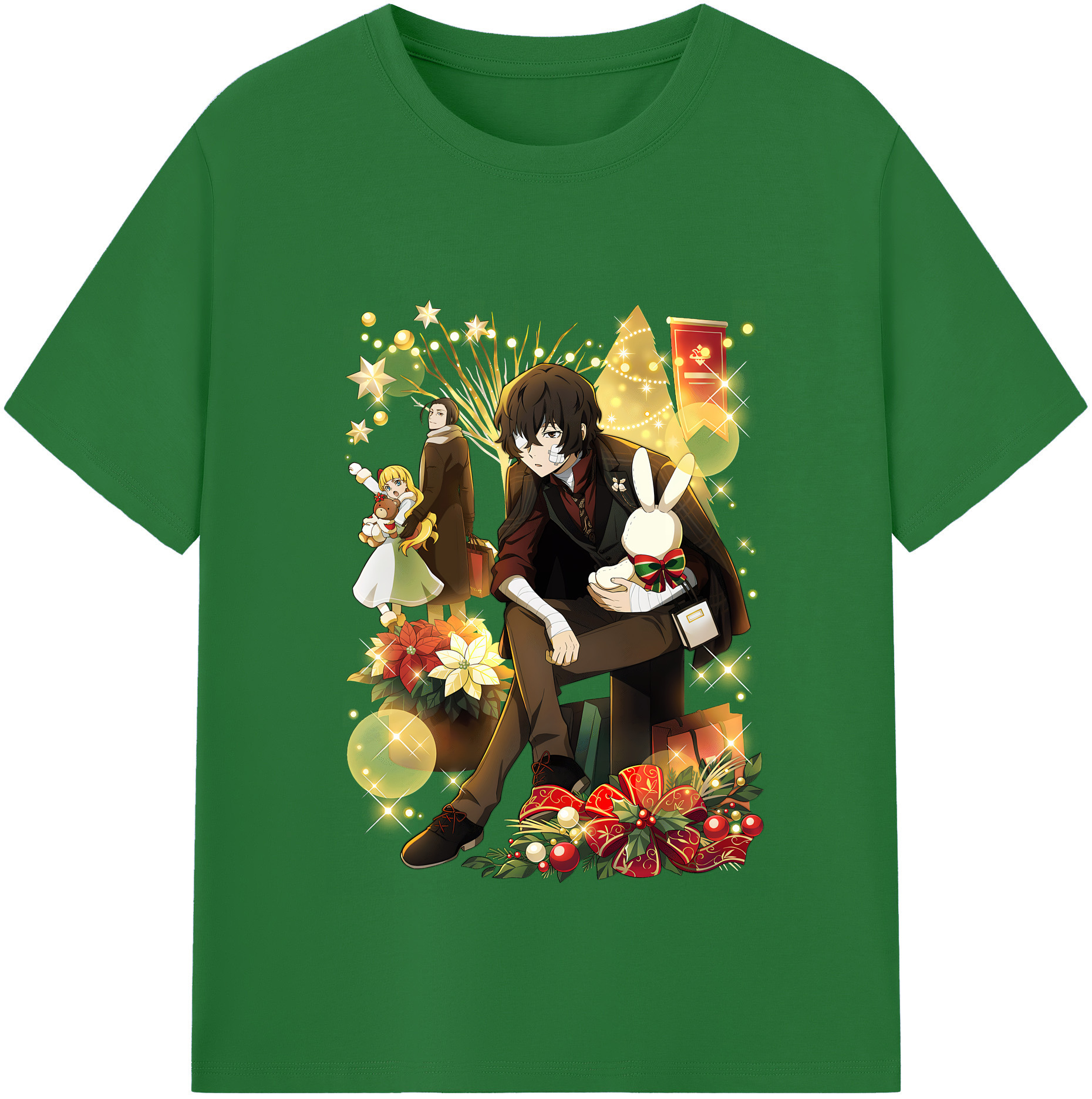 （画像用） 文豪ストレイドッグス Bungo Stray Dogs 綿100％半袖Tシャツ（フロントプリント）