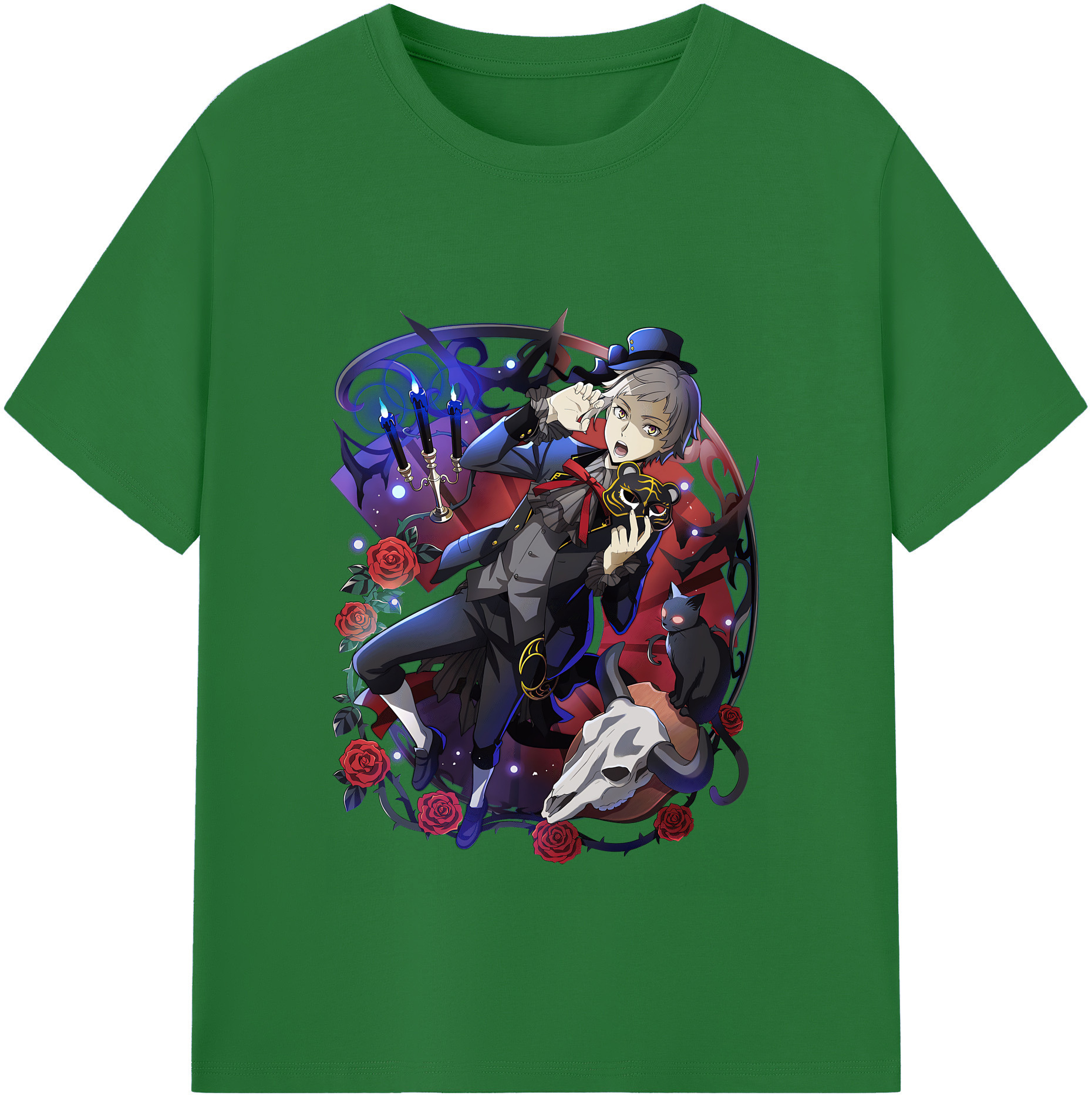 （画像用） 文豪ストレイドッグス Bungo Stray Dogs 綿100％半袖Tシャツ（フロントプリント）