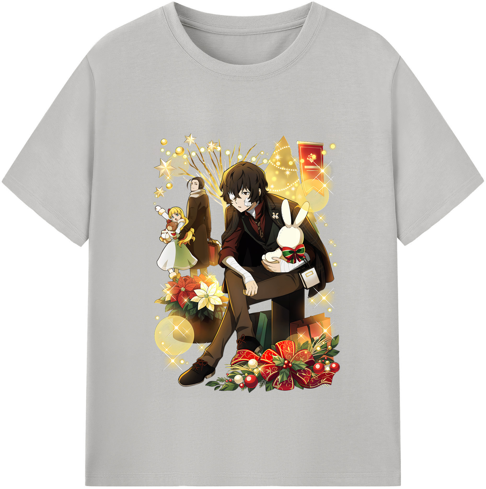 （画像用） 文豪ストレイドッグス Bungo Stray Dogs 綿100％半袖Tシャツ（フロントプリント）