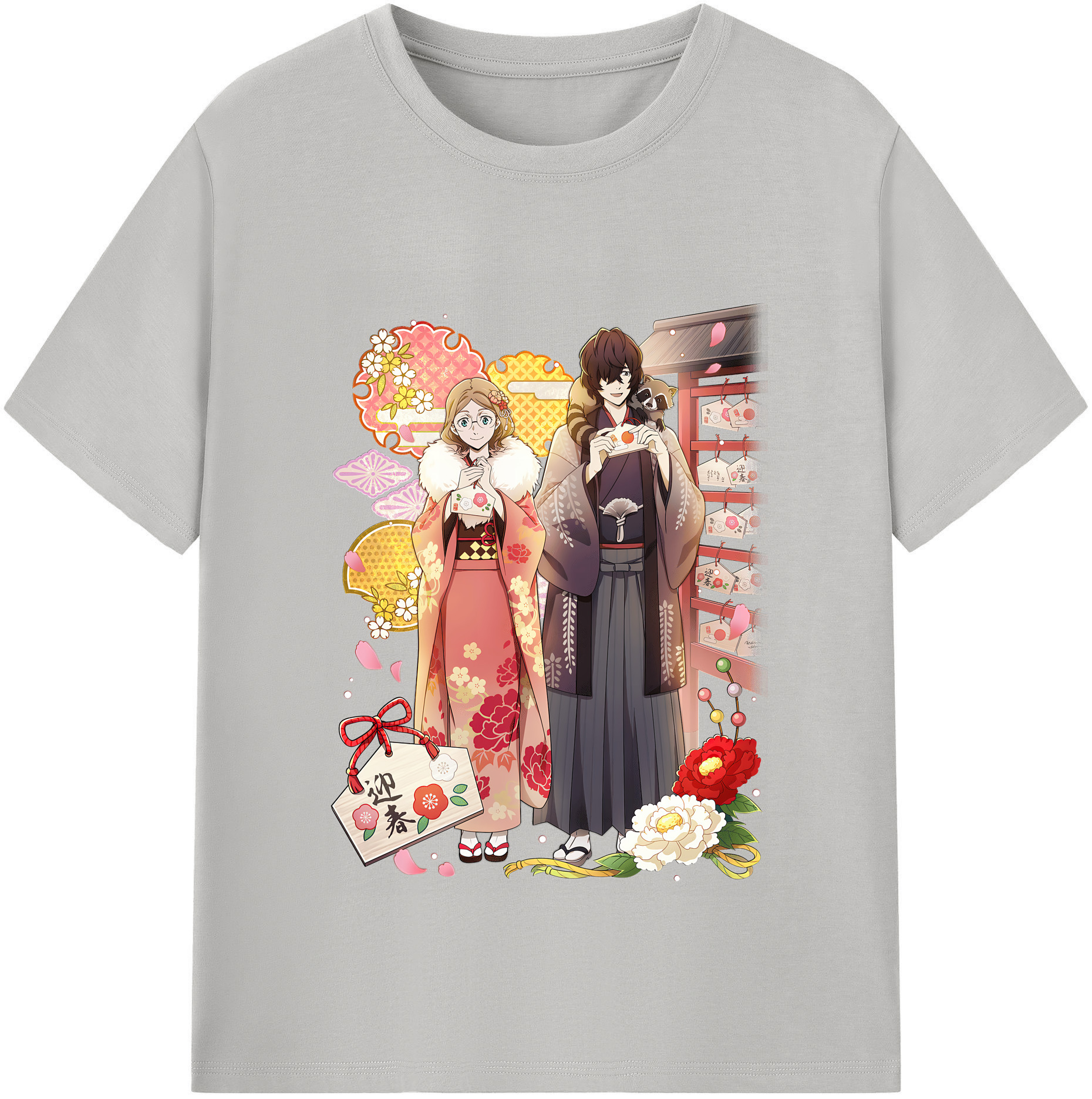 （画像用） 文豪ストレイドッグス Bungo Stray Dogs 綿100％半袖Tシャツ（フロントプリント）