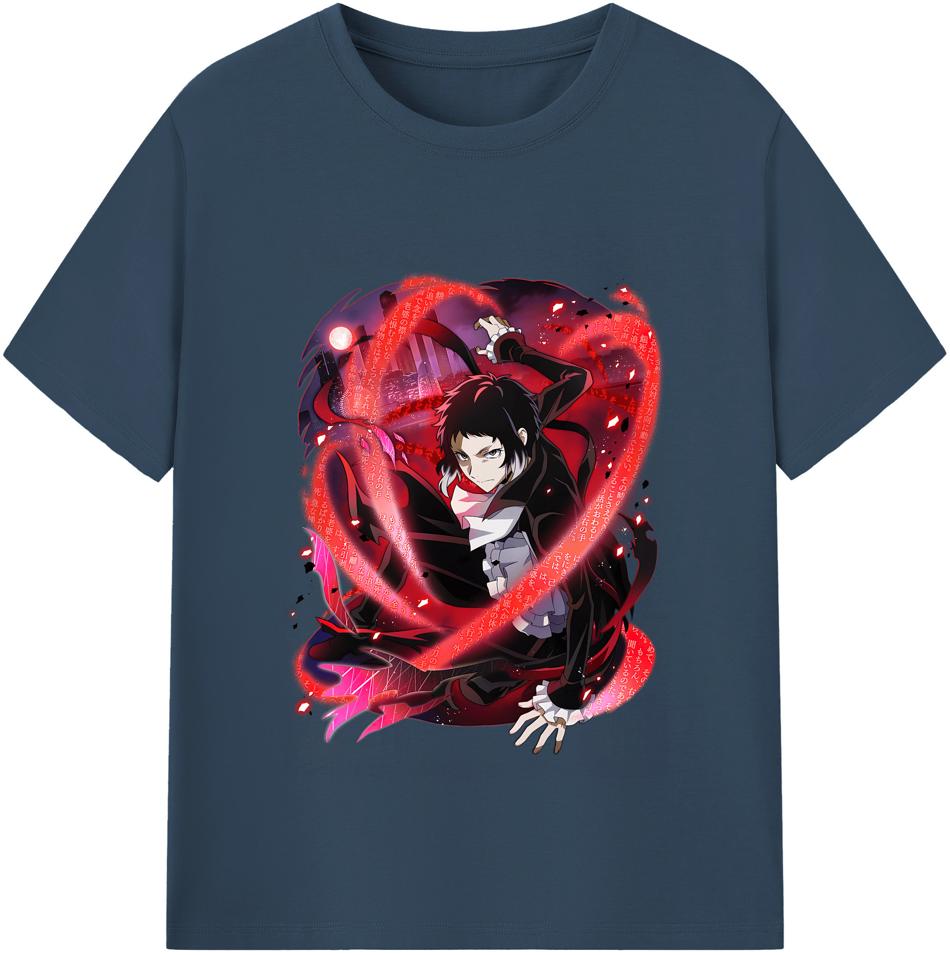 （画像用） 文豪ストレイドッグス Bungo Stray Dogs 綿100％半袖Tシャツ（フロントプリント）