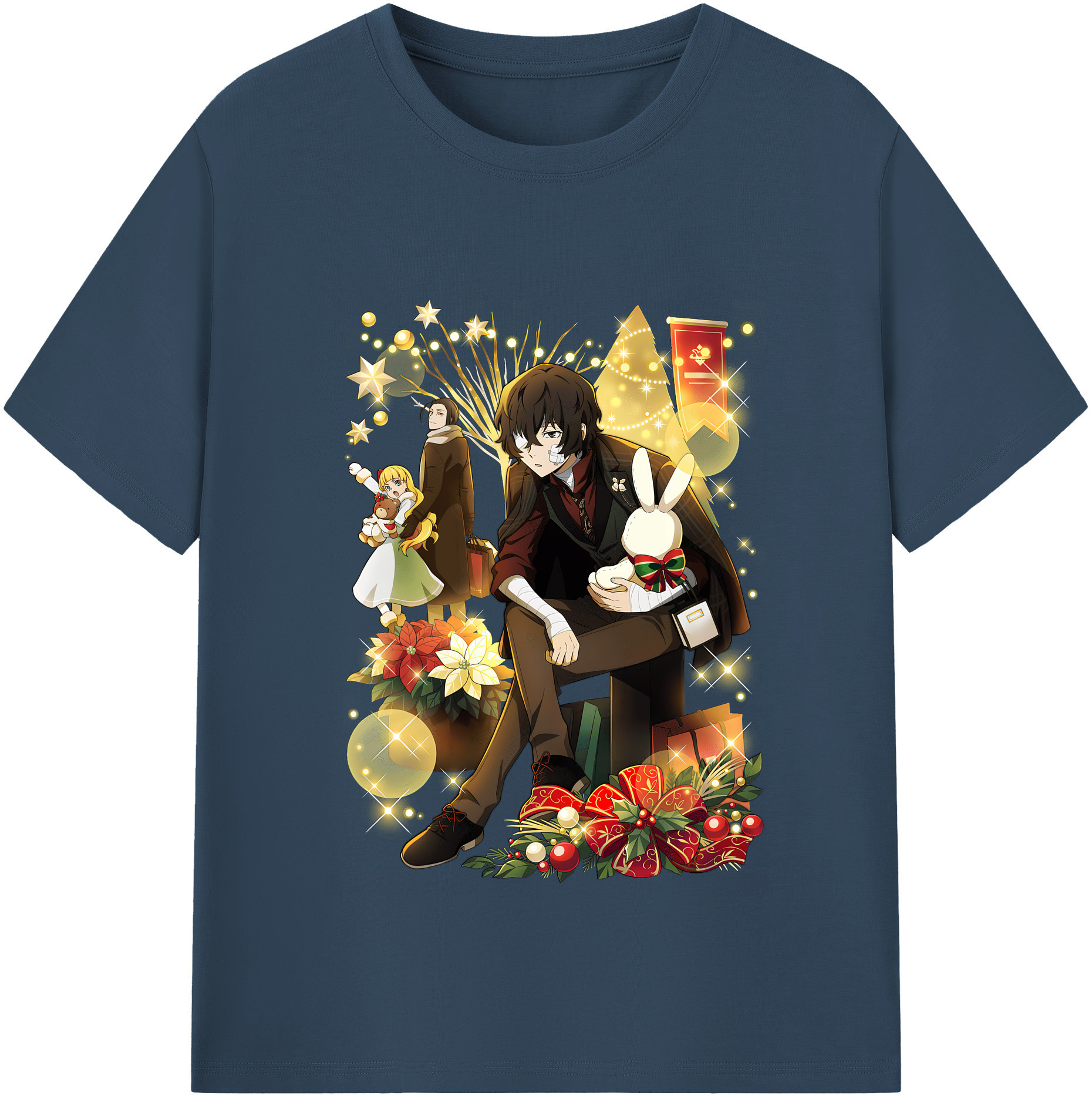 （画像用） 文豪ストレイドッグス Bungo Stray Dogs 綿100％半袖Tシャツ（フロントプリント）