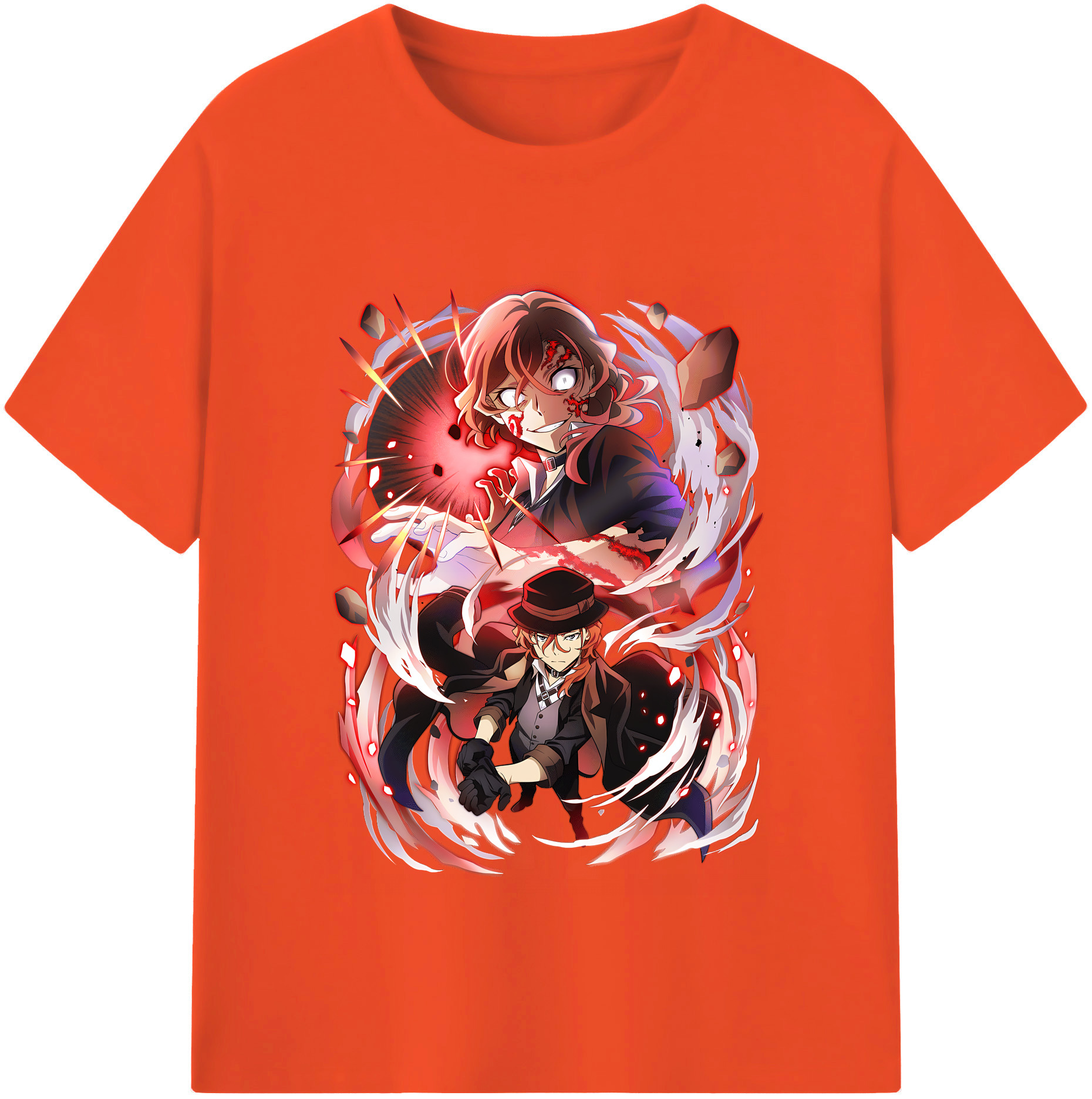 （画像用） 文豪ストレイドッグス Bungo Stray Dogs 綿100％半袖Tシャツ（フロントプリント）