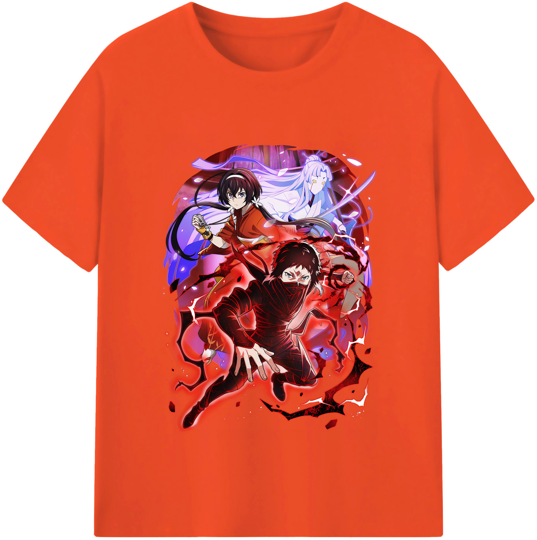 （画像用） 文豪ストレイドッグス Bungo Stray Dogs 綿100％半袖Tシャツ（フロントプリント）