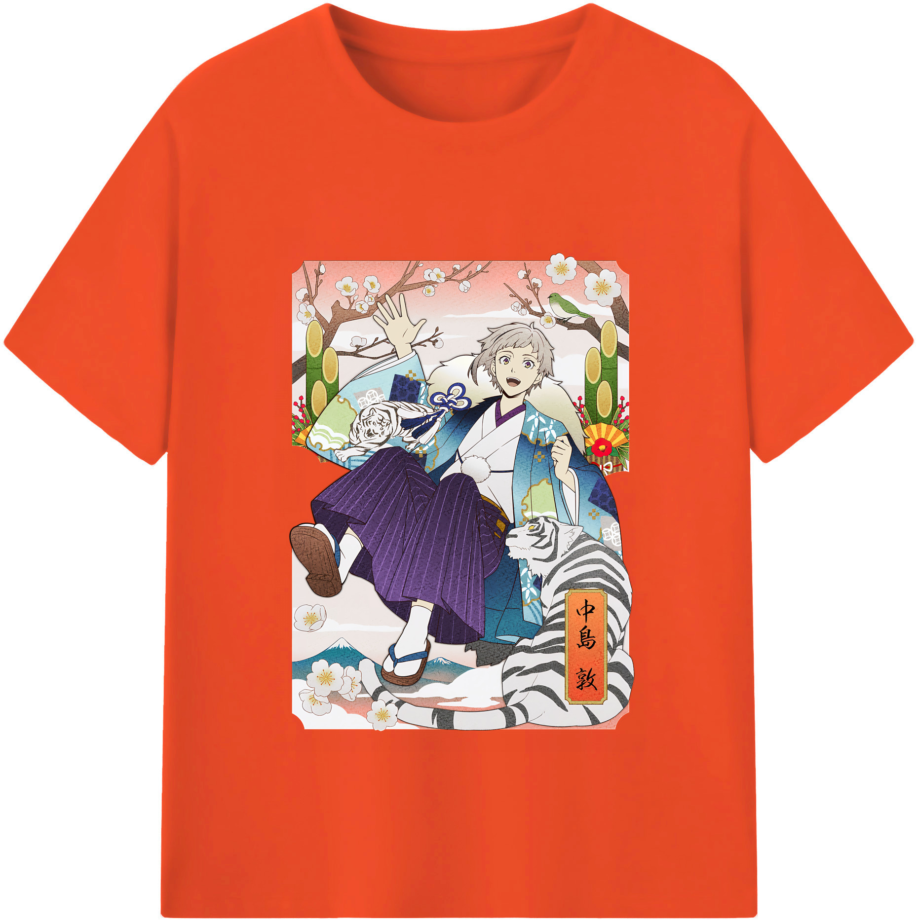 （画像用） 文豪ストレイドッグス Bungo Stray Dogs 綿100％半袖Tシャツ（フロントプリント）