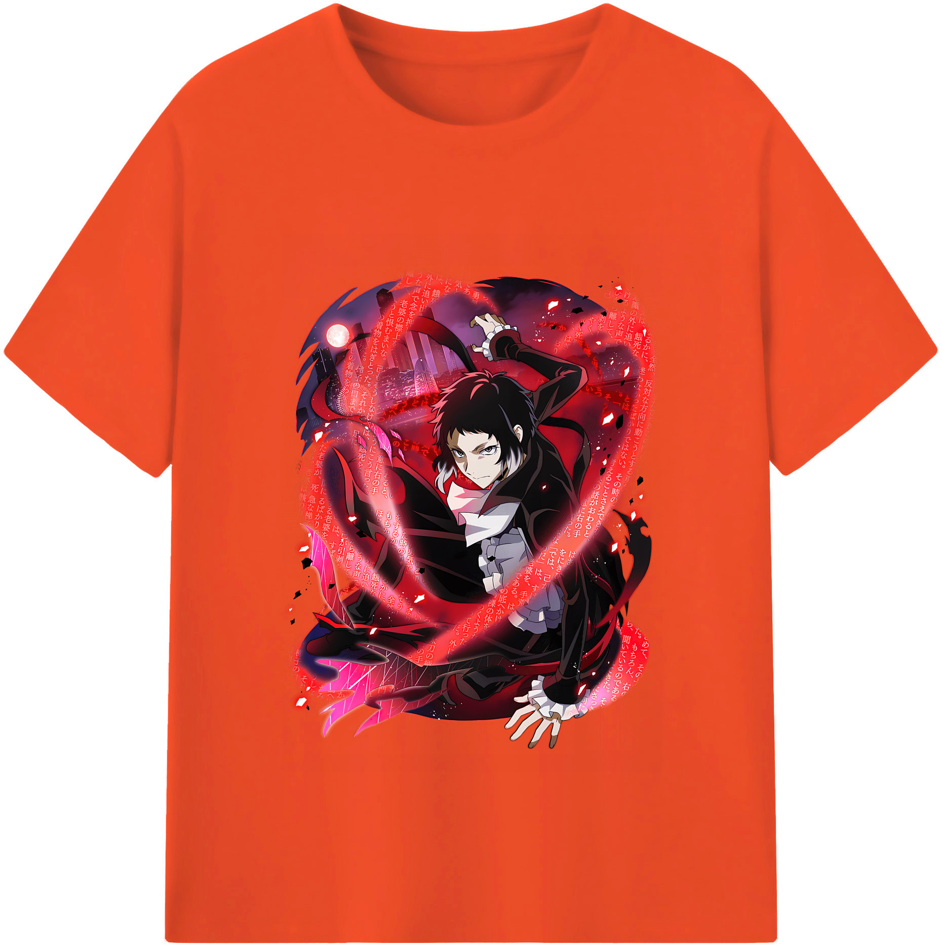 （画像用） 文豪ストレイドッグス Bungo Stray Dogs 綿100％半袖Tシャツ（フロントプリント）