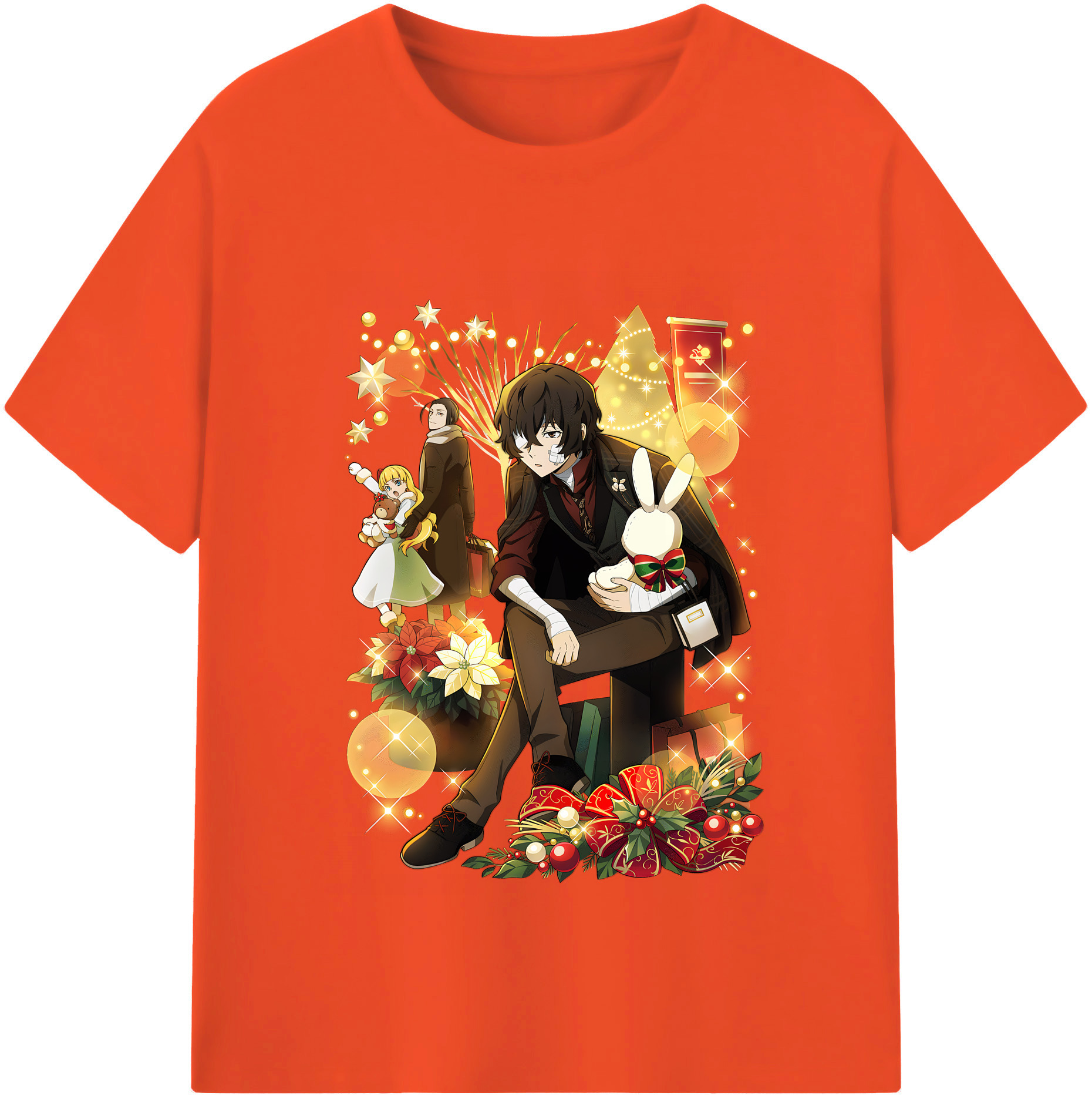 （画像用） 文豪ストレイドッグス Bungo Stray Dogs 綿100％半袖Tシャツ（フロントプリント）