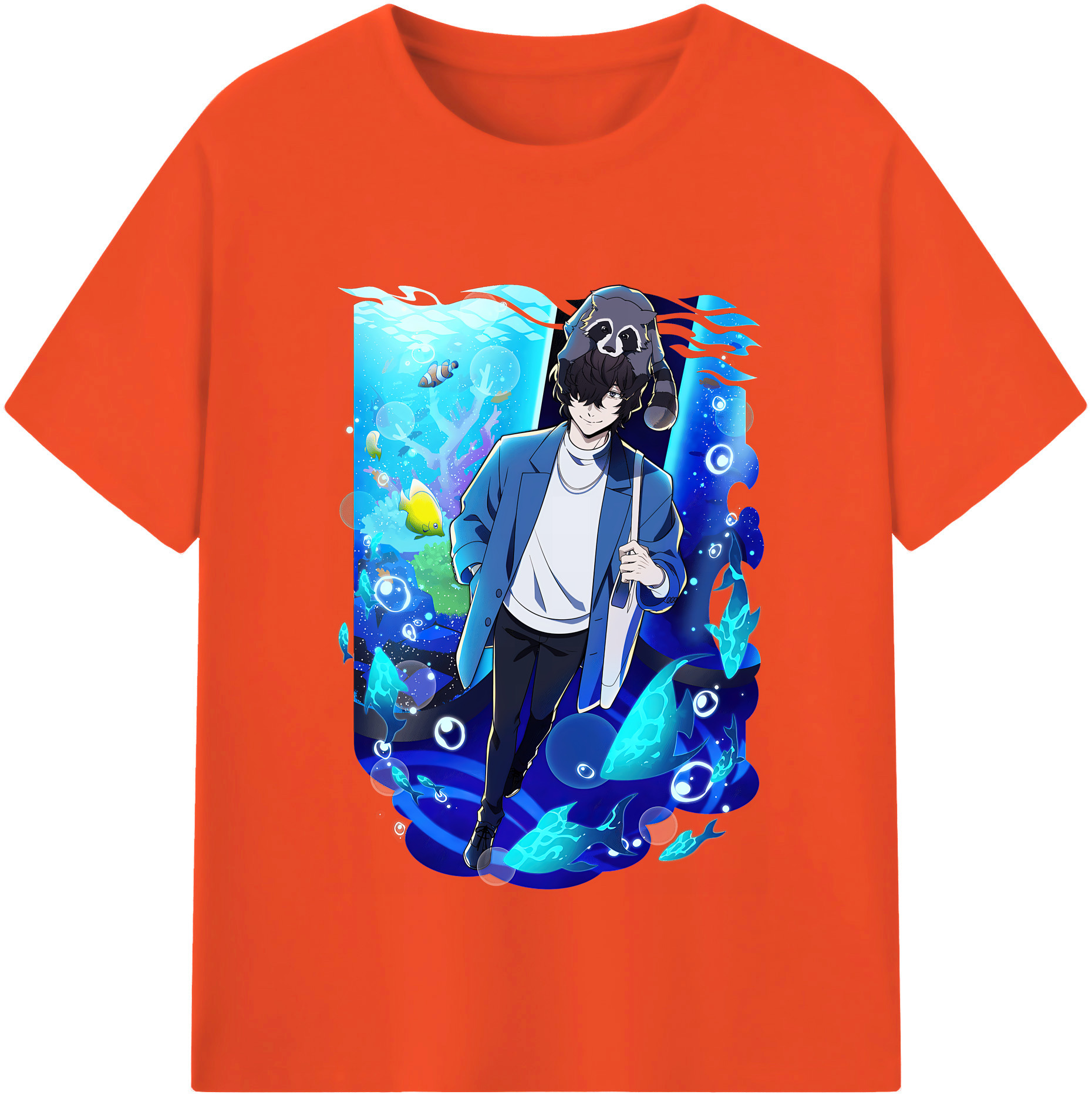 （画像用） 文豪ストレイドッグス Bungo Stray Dogs 綿100％半袖Tシャツ（フロントプリント）