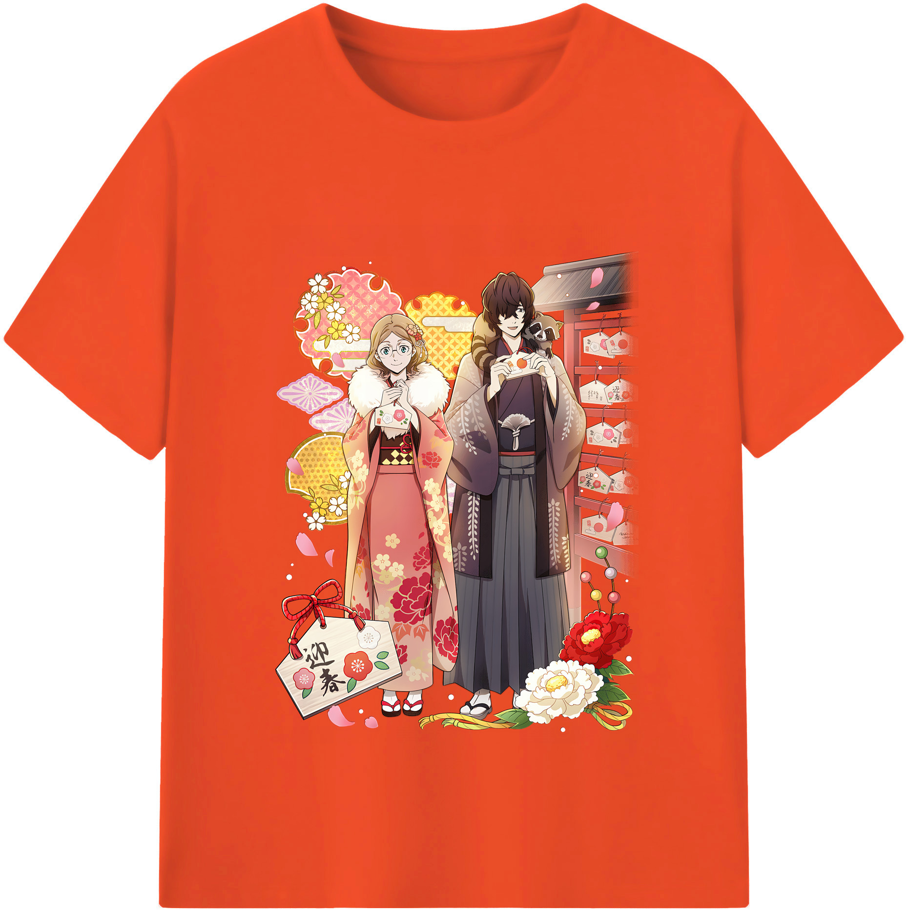 （画像用） 文豪ストレイドッグス Bungo Stray Dogs 綿100％半袖Tシャツ（フロントプリント）