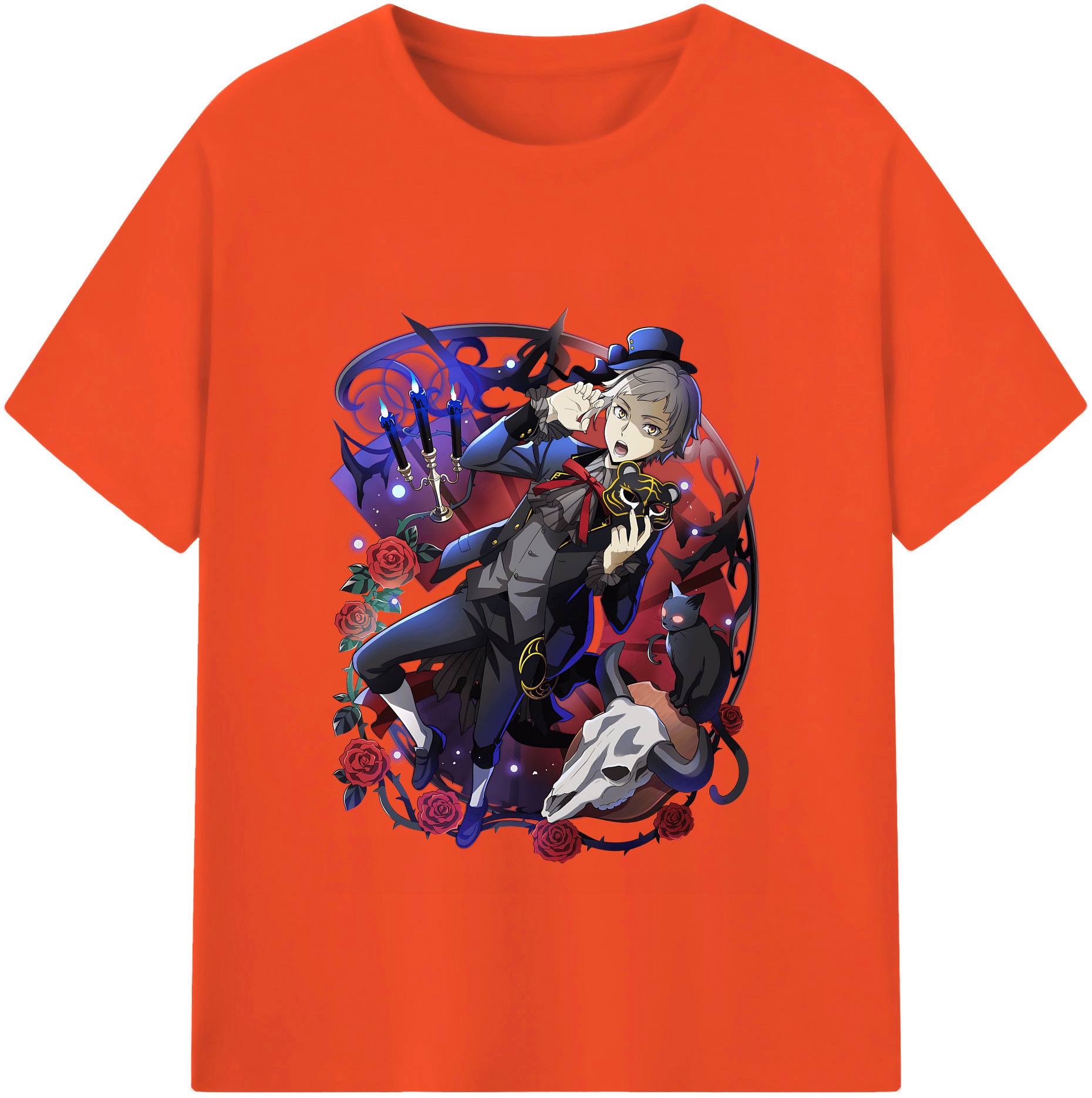 （画像用） 文豪ストレイドッグス Bungo Stray Dogs 綿100％半袖Tシャツ（フロントプリント）