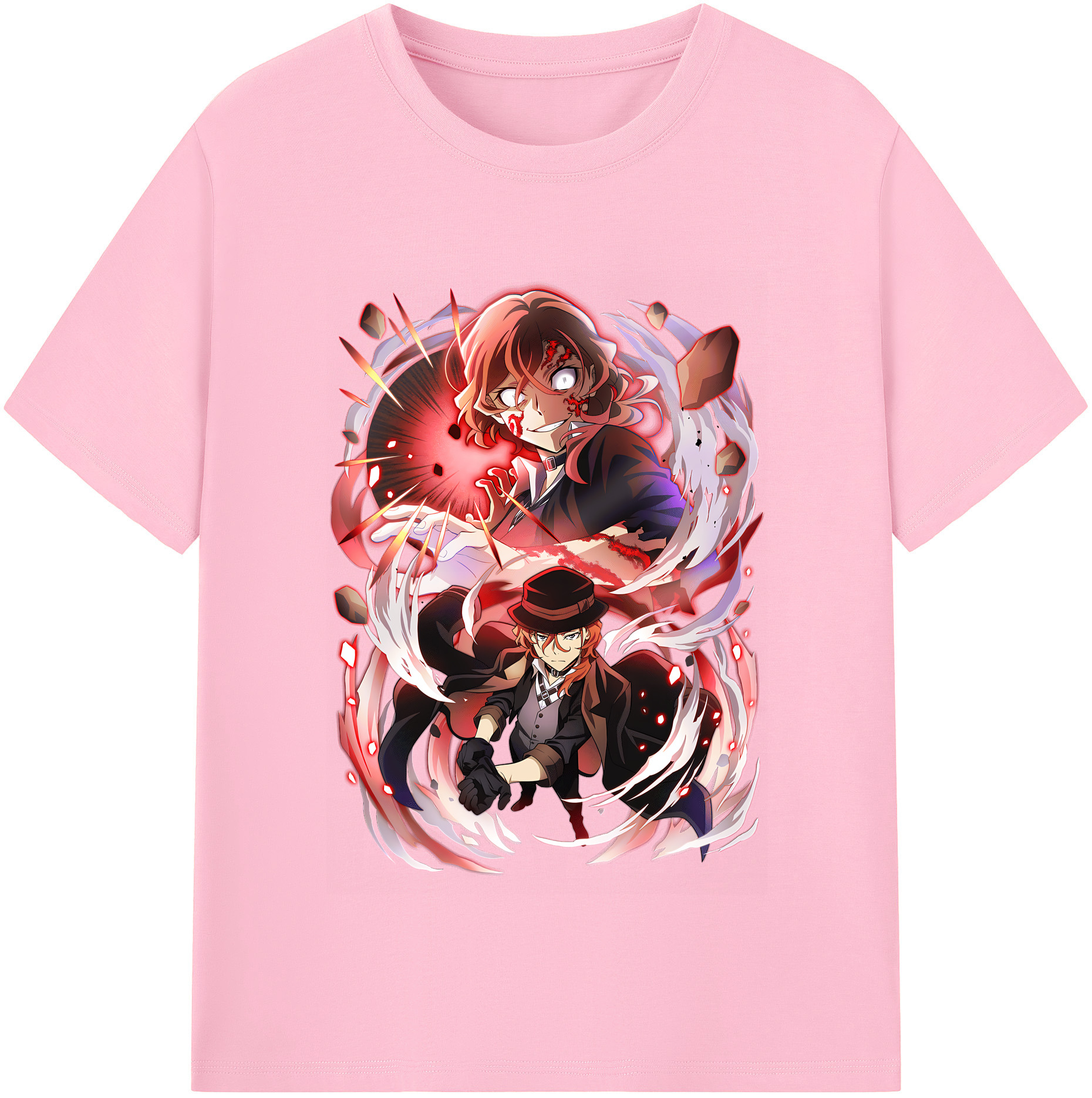 （画像用） 文豪ストレイドッグス Bungo Stray Dogs 綿100％半袖Tシャツ（フロントプリント）