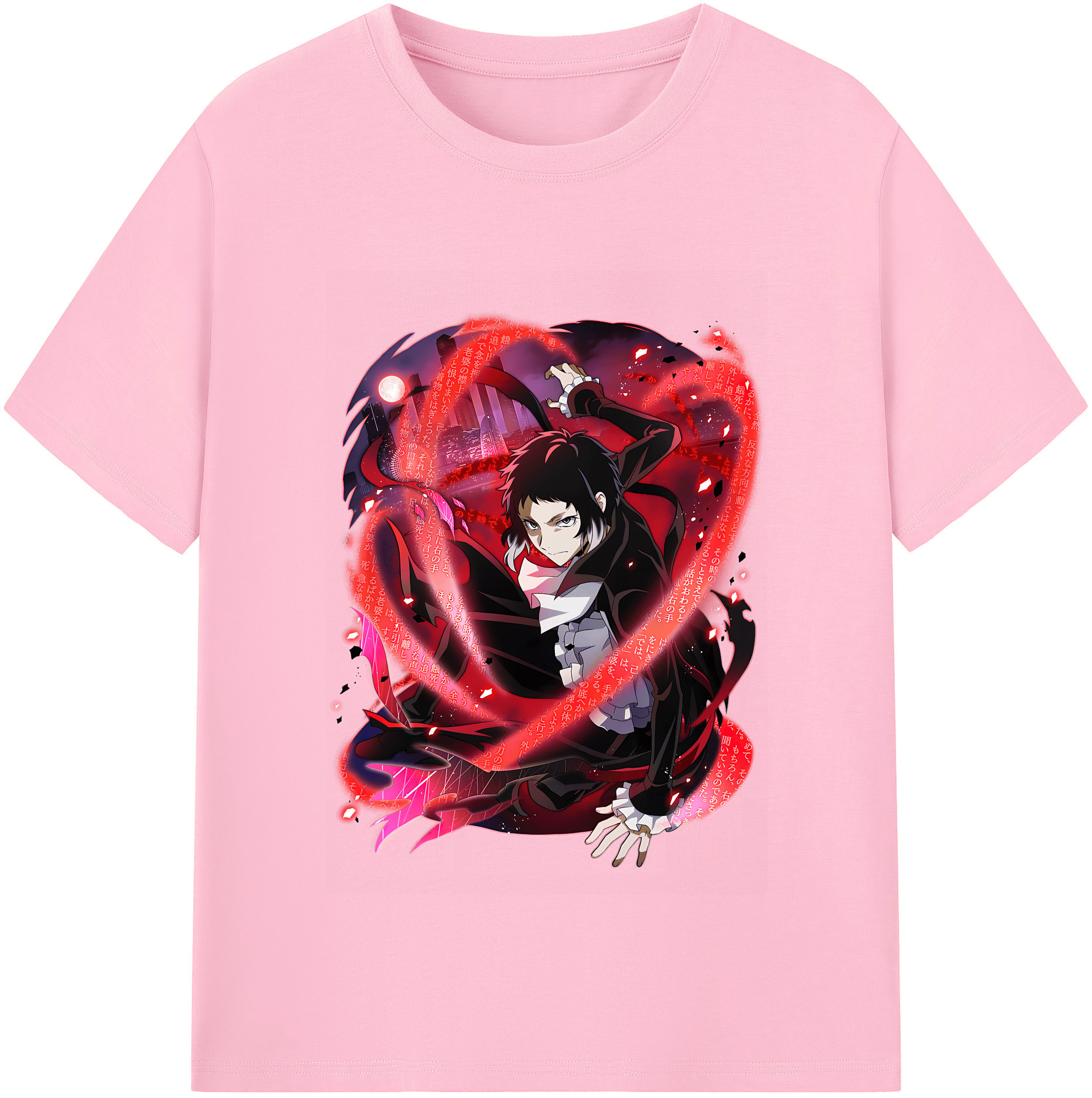 （画像用） 文豪ストレイドッグス Bungo Stray Dogs 綿100％半袖Tシャツ（フロントプリント）