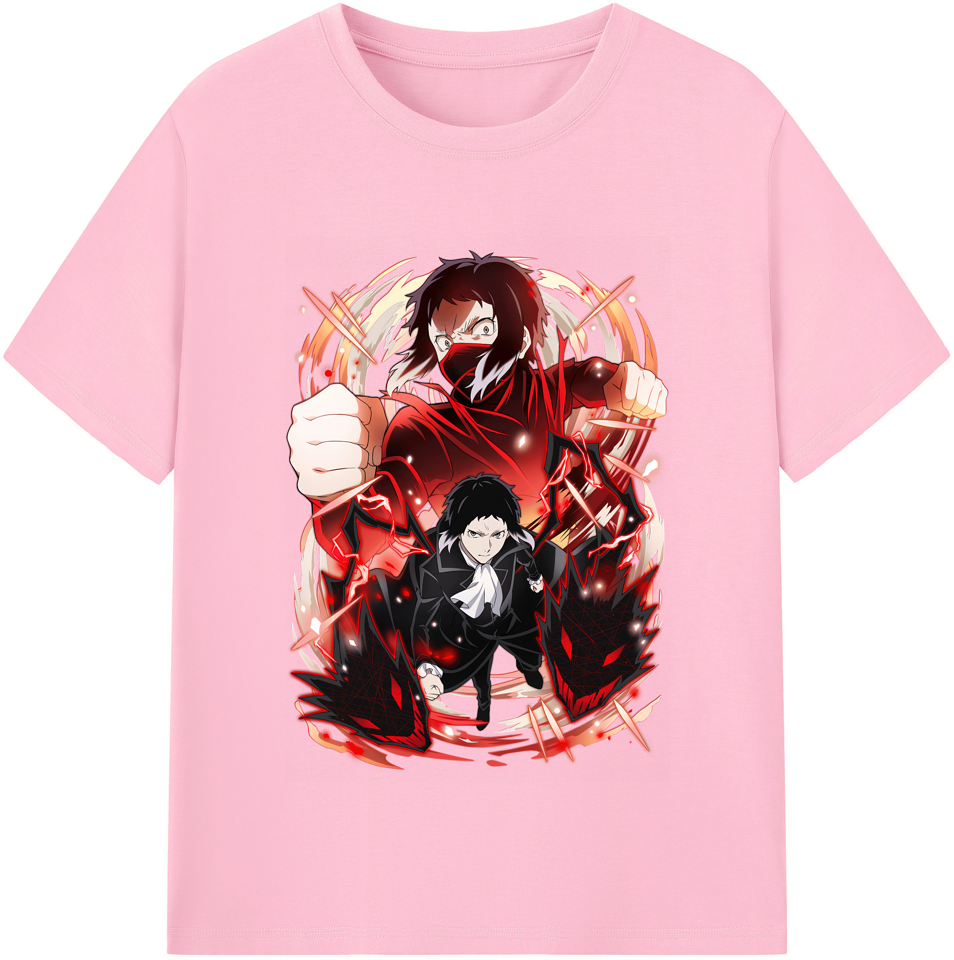 （画像用） 文豪ストレイドッグス Bungo Stray Dogs 綿100％半袖Tシャツ（フロントプリント）
