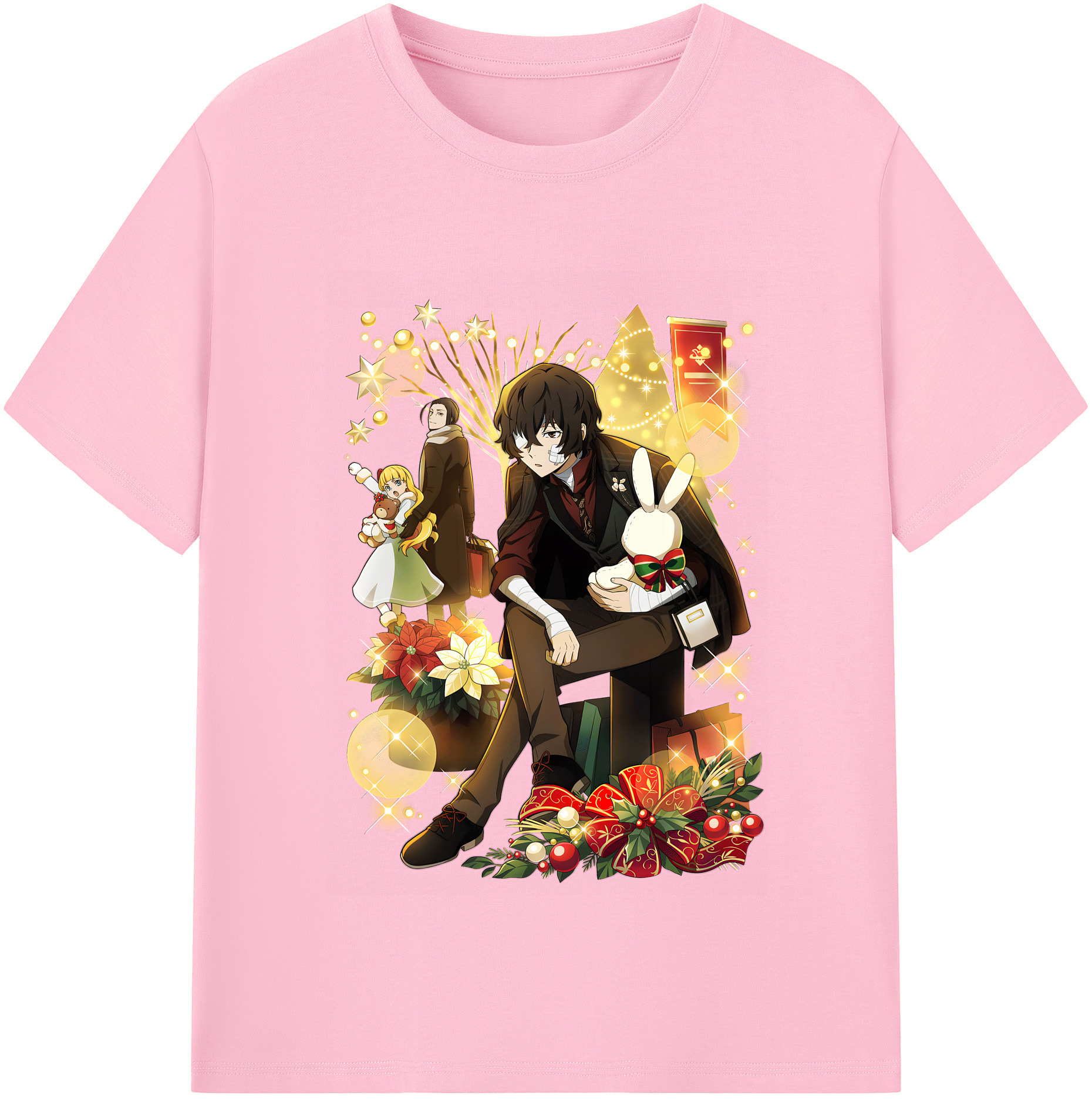 （画像用） 文豪ストレイドッグス Bungo Stray Dogs 綿100％半袖Tシャツ（フロントプリント）