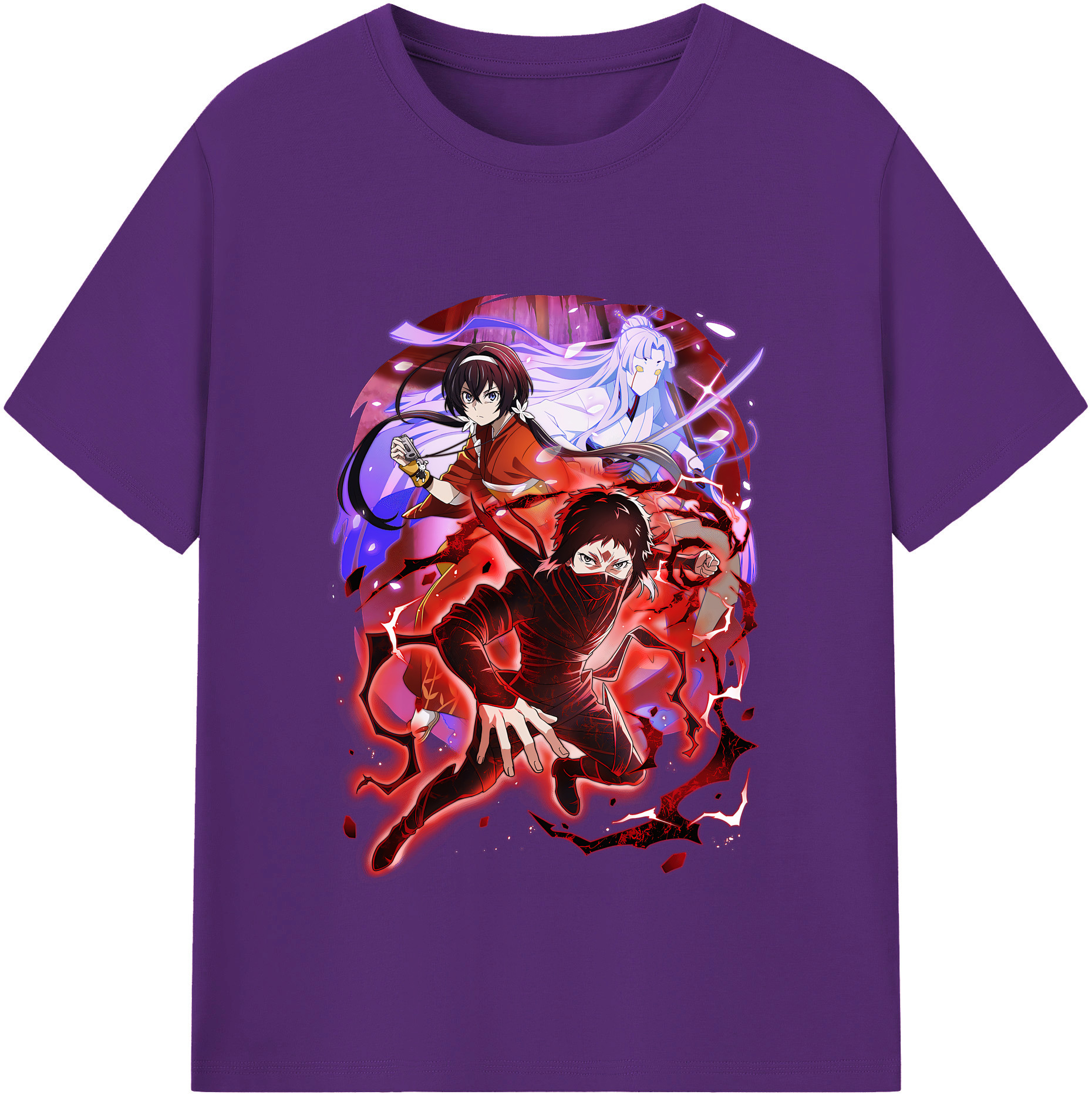 （画像用） 文豪ストレイドッグス Bungo Stray Dogs 綿100％半袖Tシャツ（フロントプリント）