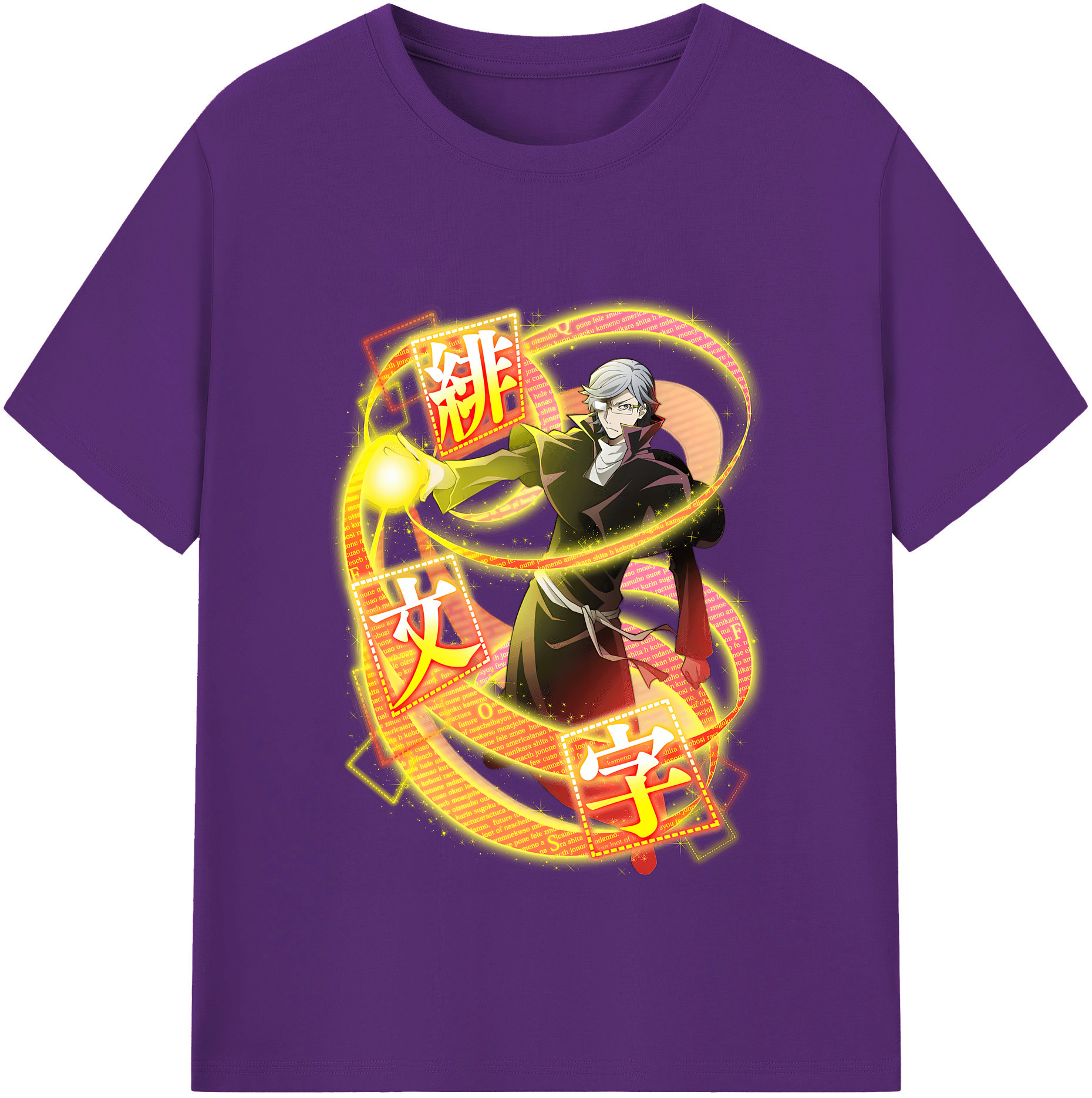 （画像用） 文豪ストレイドッグス Bungo Stray Dogs 綿100％半袖Tシャツ（フロントプリント）