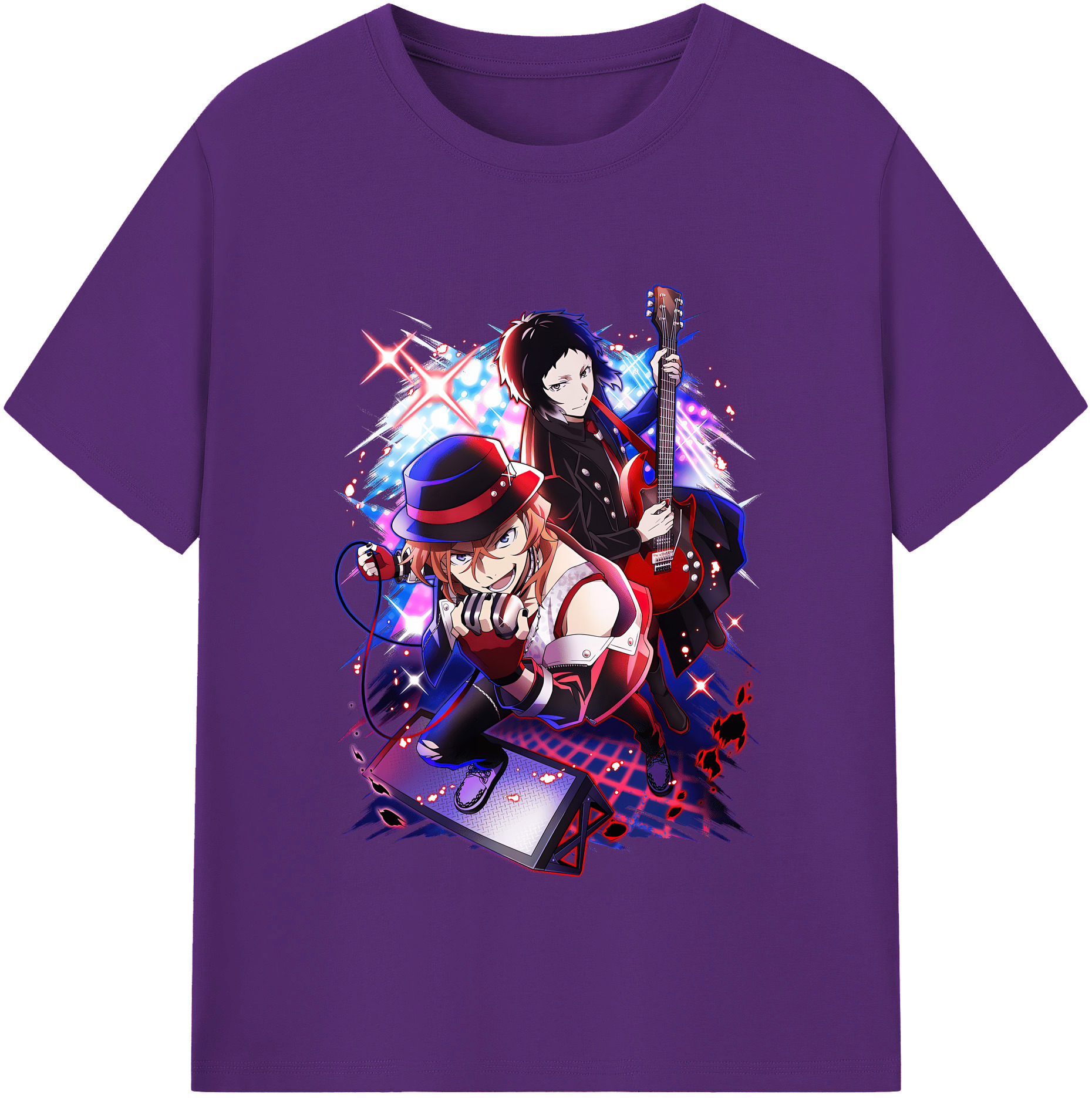 （画像用） 文豪ストレイドッグス Bungo Stray Dogs 綿100％半袖Tシャツ（フロントプリント）