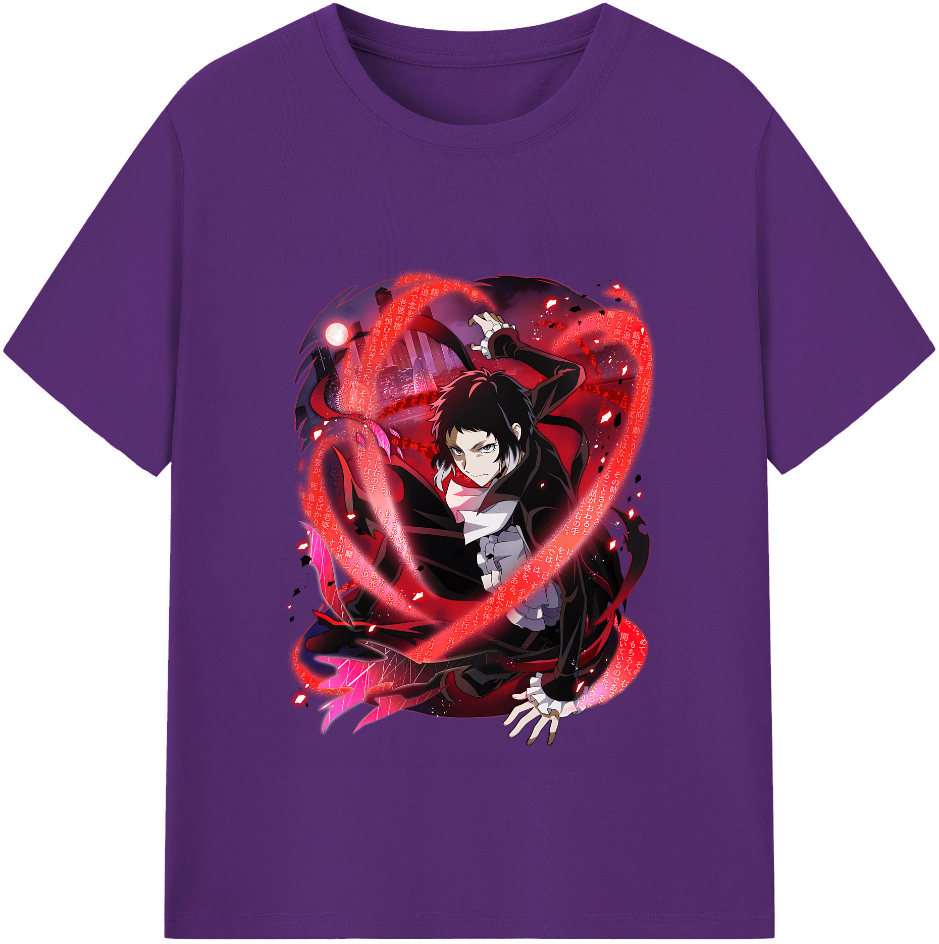 （画像用） 文豪ストレイドッグス Bungo Stray Dogs 綿100％半袖Tシャツ（フロントプリント）