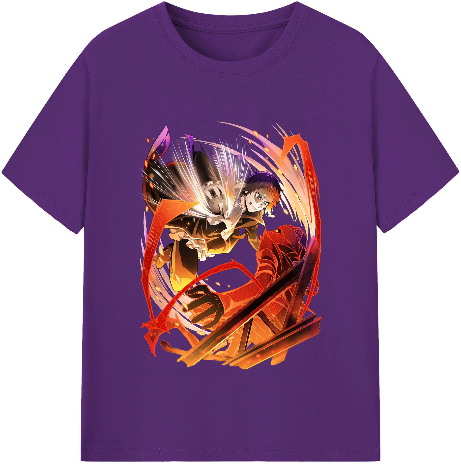 （画像用） 文豪ストレイドッグス Bungo Stray Dogs 綿100％半袖Tシャツ（フロントプリント）