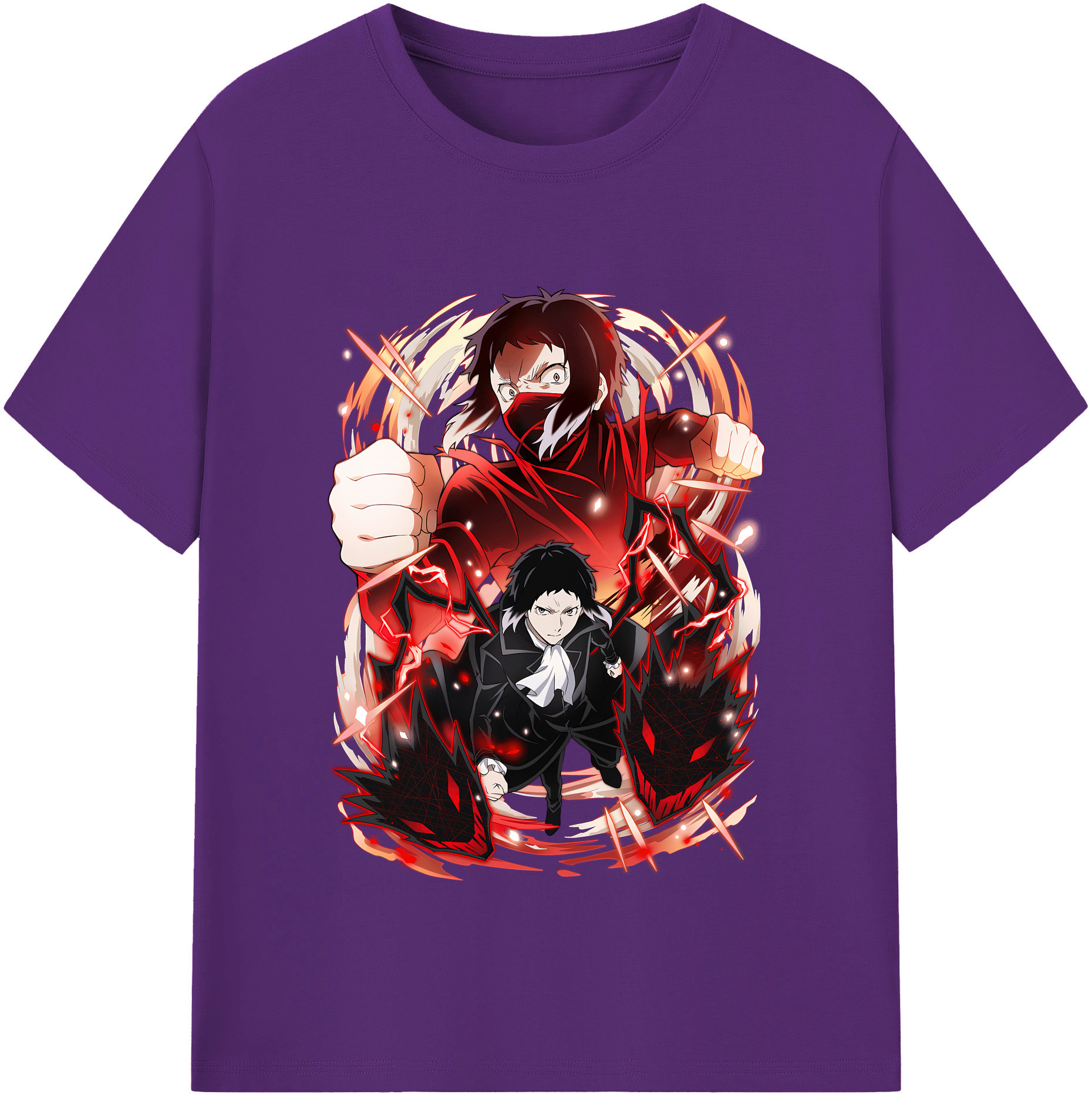 （画像用） 文豪ストレイドッグス Bungo Stray Dogs 綿100％半袖Tシャツ（フロントプリント）