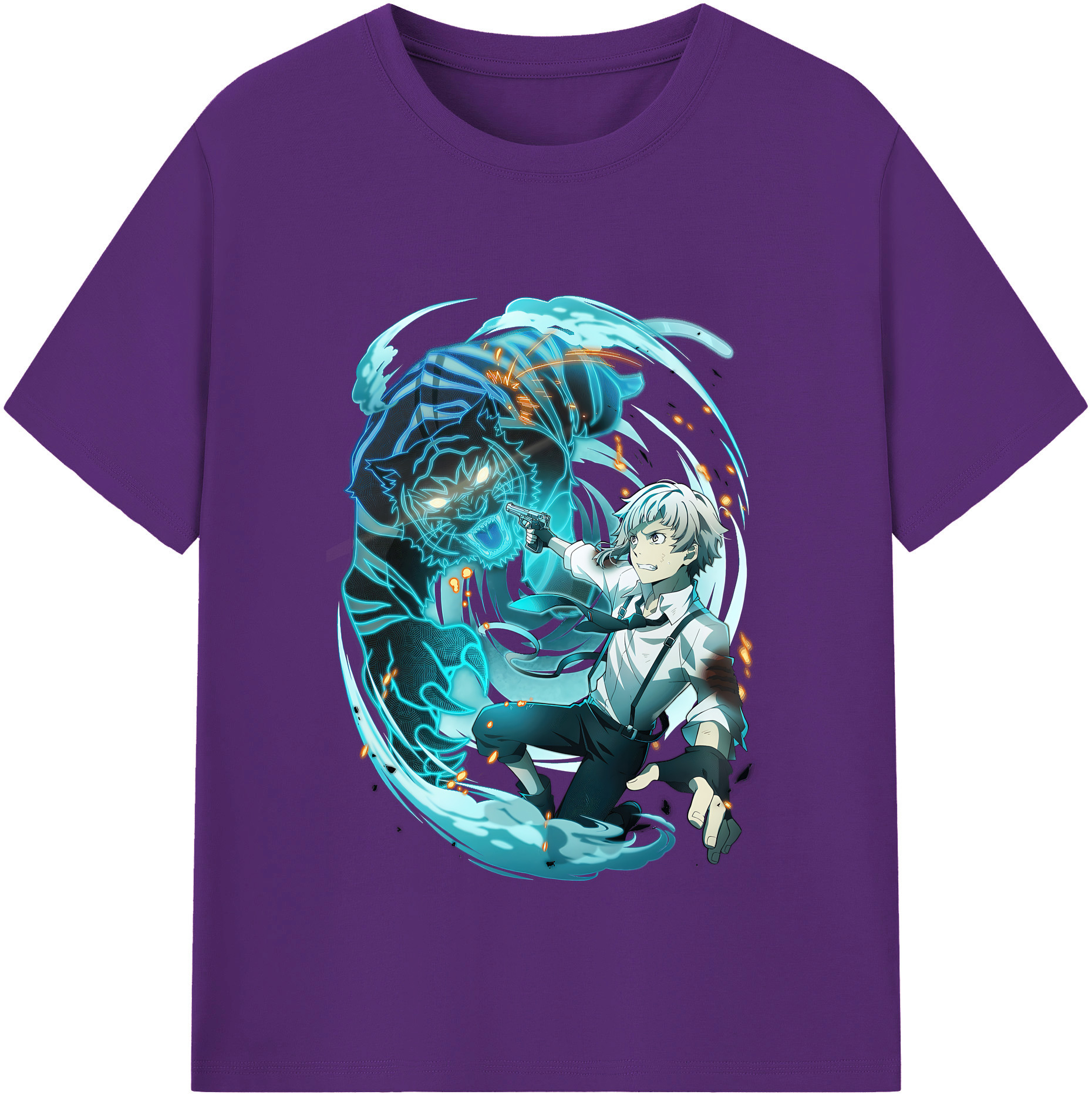 （画像用） 文豪ストレイドッグス Bungo Stray Dogs 綿100％半袖Tシャツ（フロントプリント）